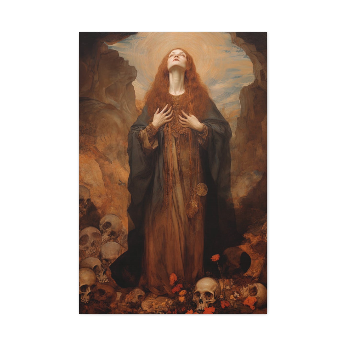 Saint Rosalia - Museum Wrapped Canvas - Sanctified Souls Print - Religious Art for your Home