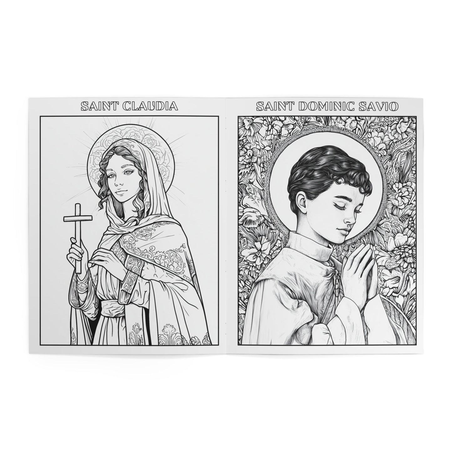 Catholic Saints Coloring Book for Kids | Christian Saint Coloring Pages | Homeschool Catholic Gift | Religious Coloring Book
