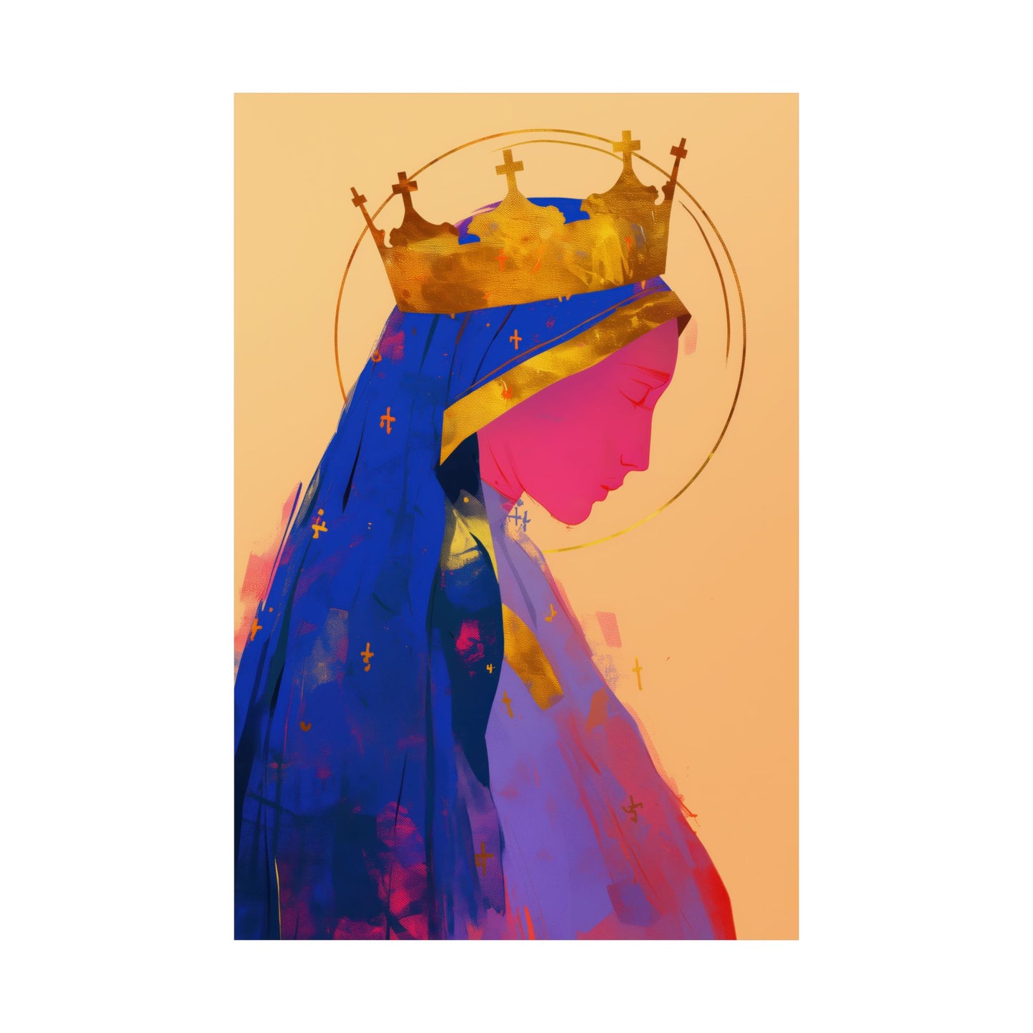 Mother Mary -  Source of Eternal Grace Poster Print - Sanctified Souls Print - Multiple Sizes - Premium Posters - Catholic Art