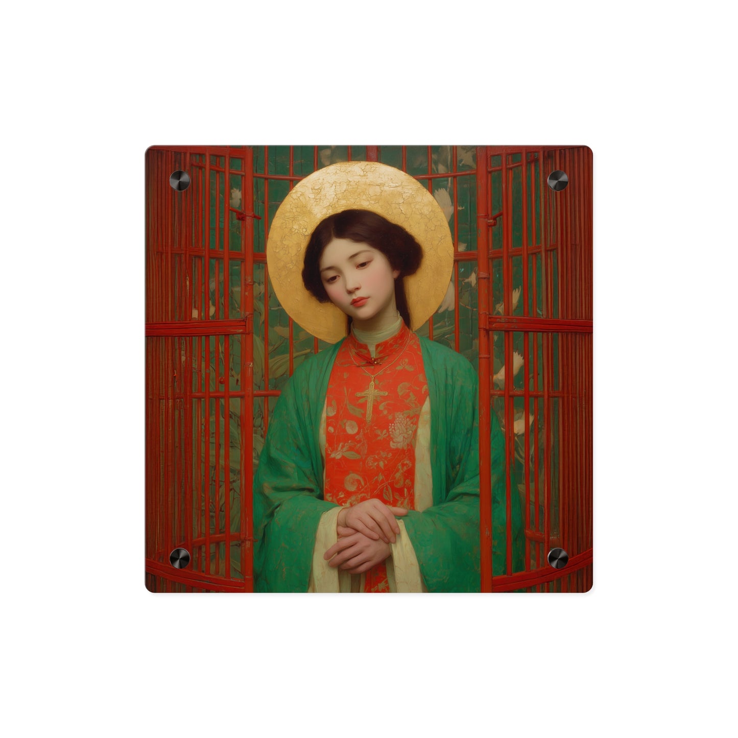 Saint Agnes Tsao Kou Ying  Wall Art Panel - Ready to Hang Acrylic Print - Catholic Saint Art - Patron Saint Print - No Frame needed