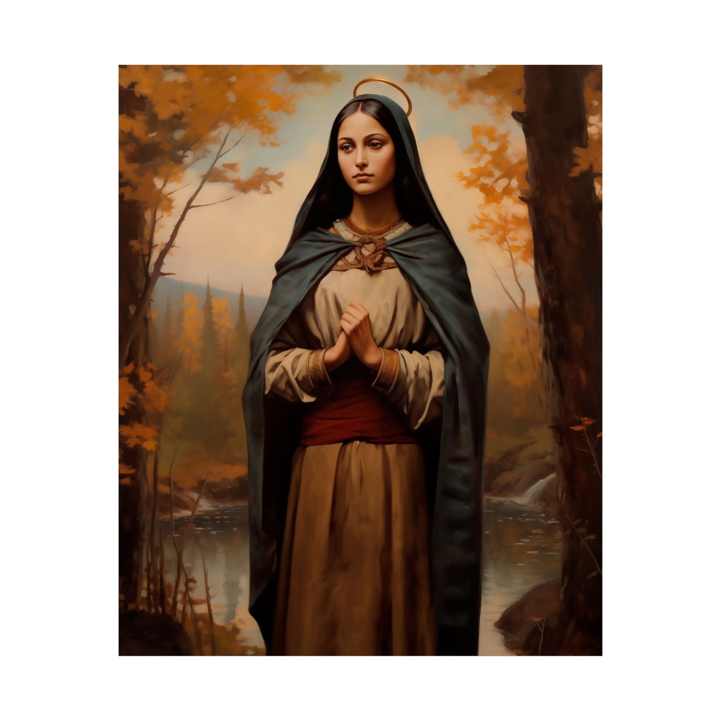 Saint Kateri Tekakwitha - Sanctified Souls Print - Multiple Sizes - Premium Matte Vertical Posters