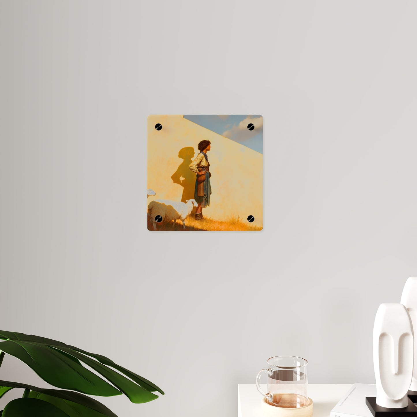 David son of Jesse Acrylic Wall Art Panel - Ready to Hang Acrylic Print - David and Goliath - Bible Story Wall Art