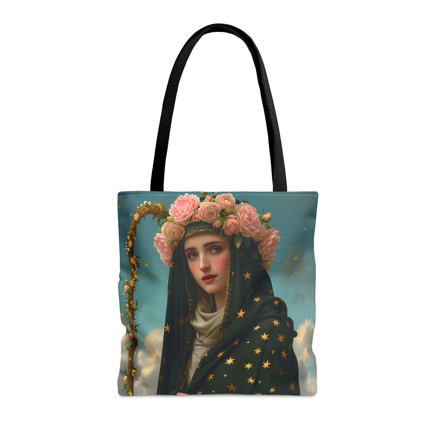 Saint Aldegund / Aldegundis Tote Bag - Purse - Three sizes - Large Medium Small Faith Art Bag - Catholic purse - Double Sided