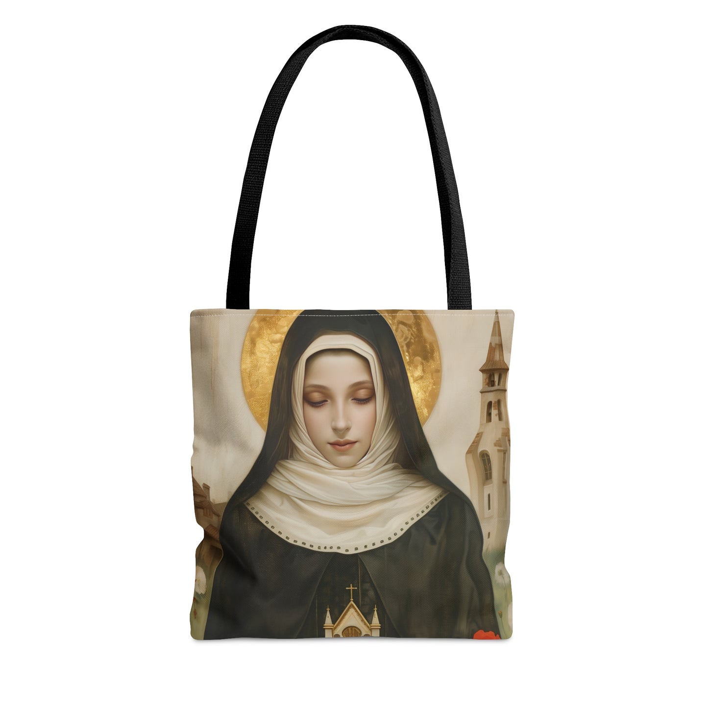 Saint Erentrude Tote Bag - Large Medium Small Faith Art Bag - Catholic Faith Purse - Religious Carry All Reusable Tote Bag