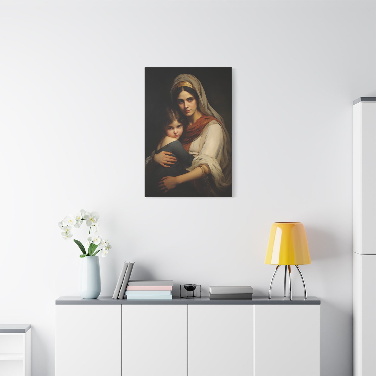 Saint Anne mother of Mary the Blessed Virgin - Museum Wrapped Canvas - Sanctified Souls Print - Religious Art for your Home