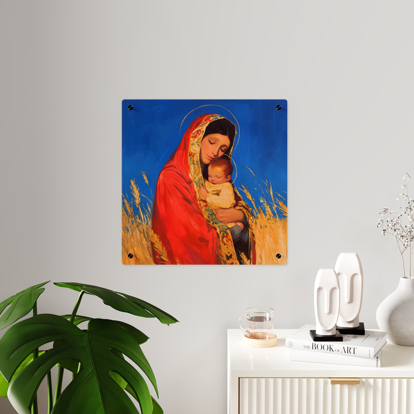 Our Lady of the Harvest - Wall Art Panel - Ready to Hang Acrylic Print - Catholic Saint Art - Patron Saint Print