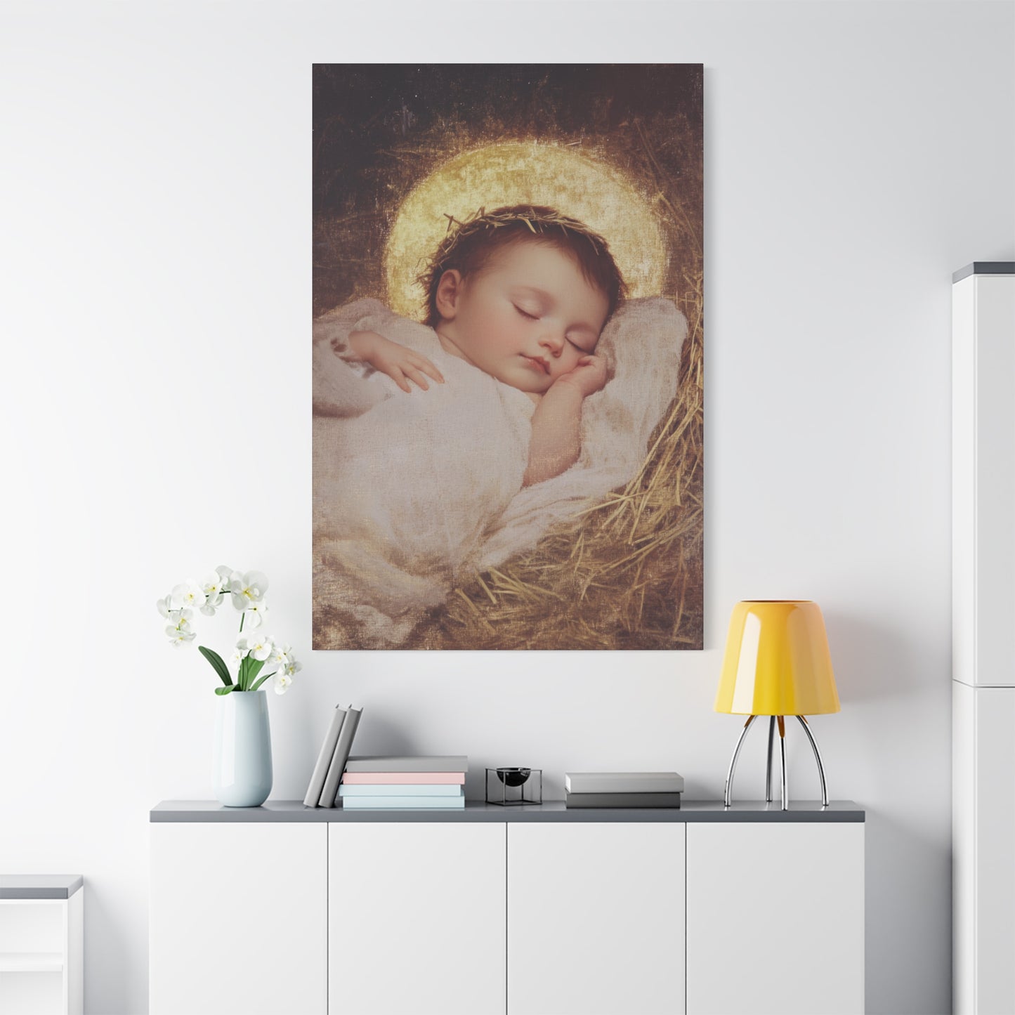 The Christ Child Born Into the Quiet of the World - Gallery Wrapped Canvas - Print - Religious Art for your Home - Catholic Art Print