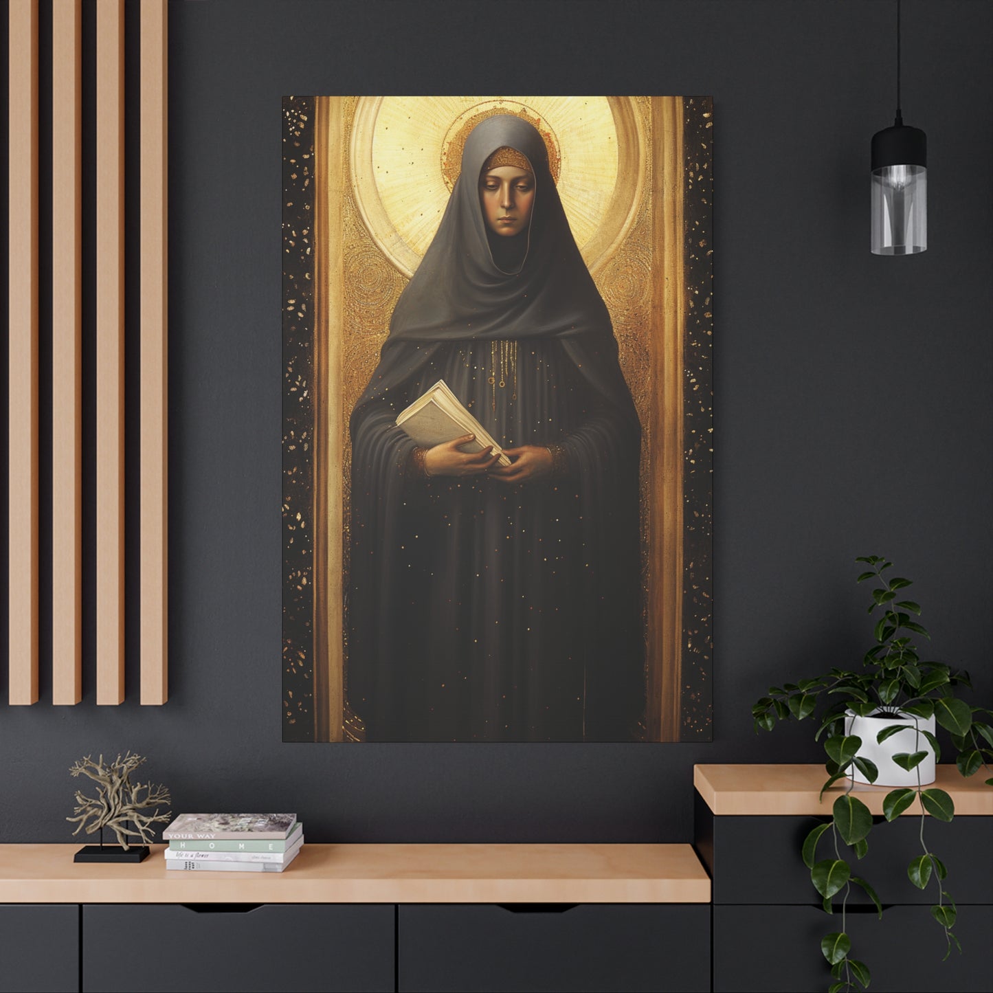 Saint Monica of Hippo - Museum Wrapped Canvas - Sanctified Souls Print - Religious Art for your Home