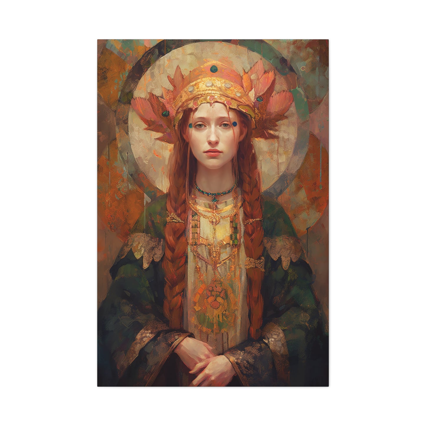 Saint Margaret of Scotland - Museum Wrapped Canvas - Sanctified Souls Print - Religious Art for your Home