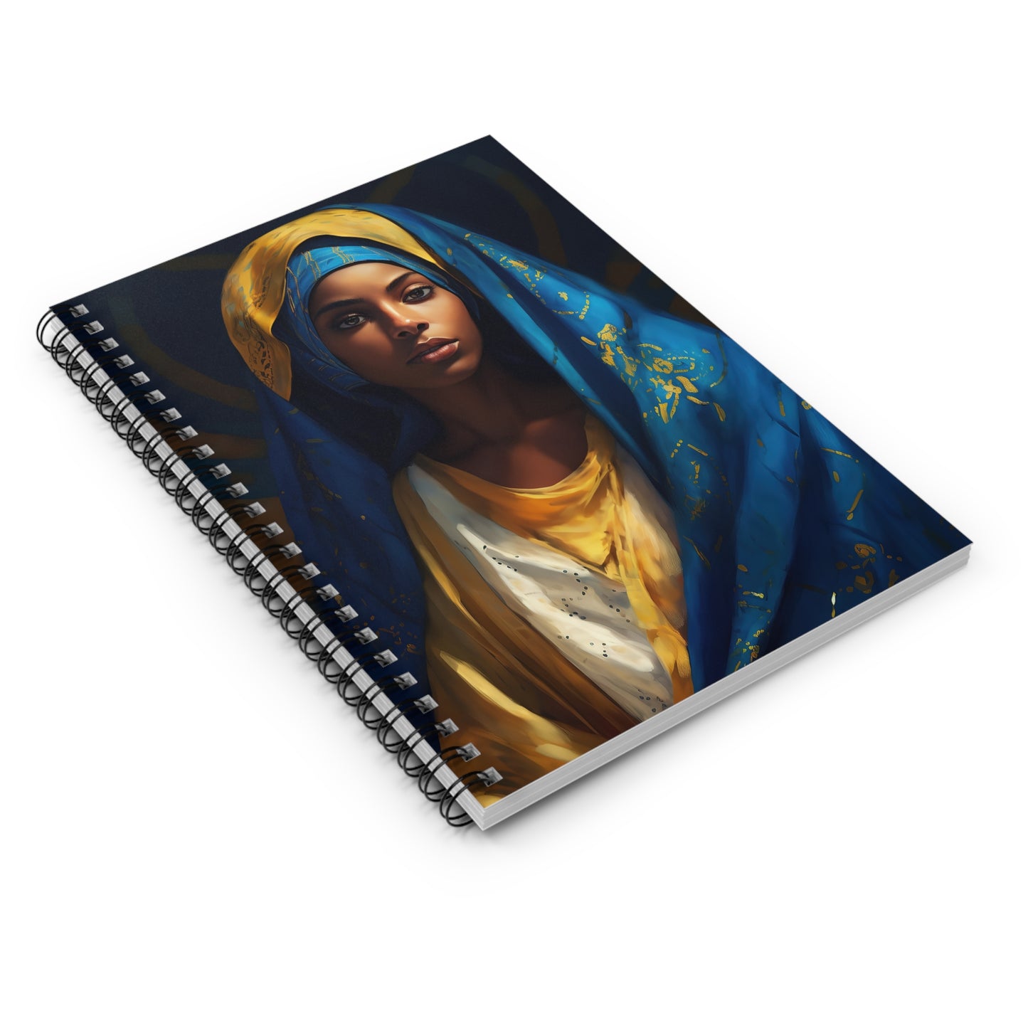 Mary the Blessed Virgin Journal - Sanctified Souls Art - Religious Based Notebook - Spiral Notebook - Ruled - Mother Mary - Black Madonna