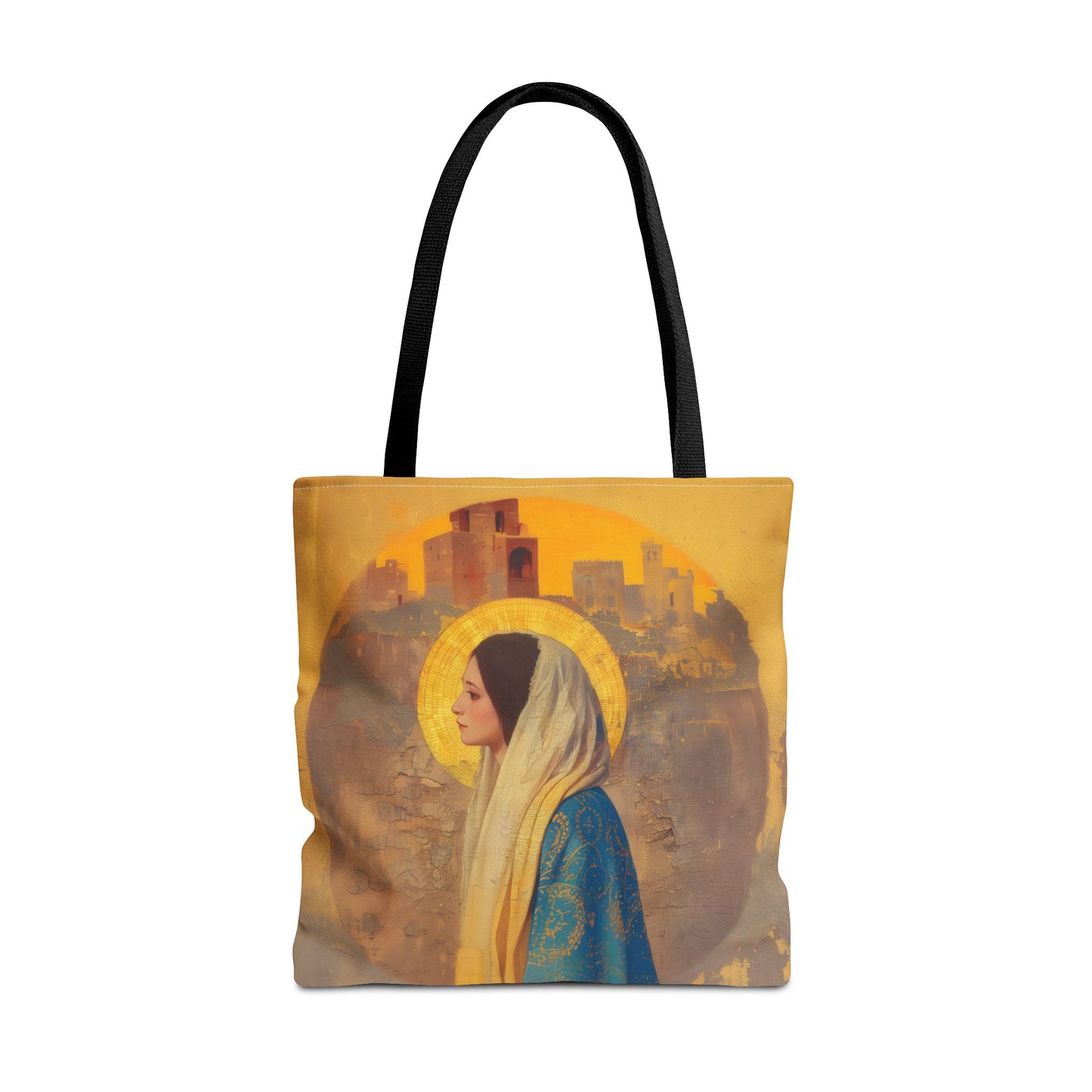 Mary of Nazareth - Mother Mary - Marian Title - Virgin Mary Tote Bag - Large Medium Small Faith Art Bag - Tote Purse - Double Sided