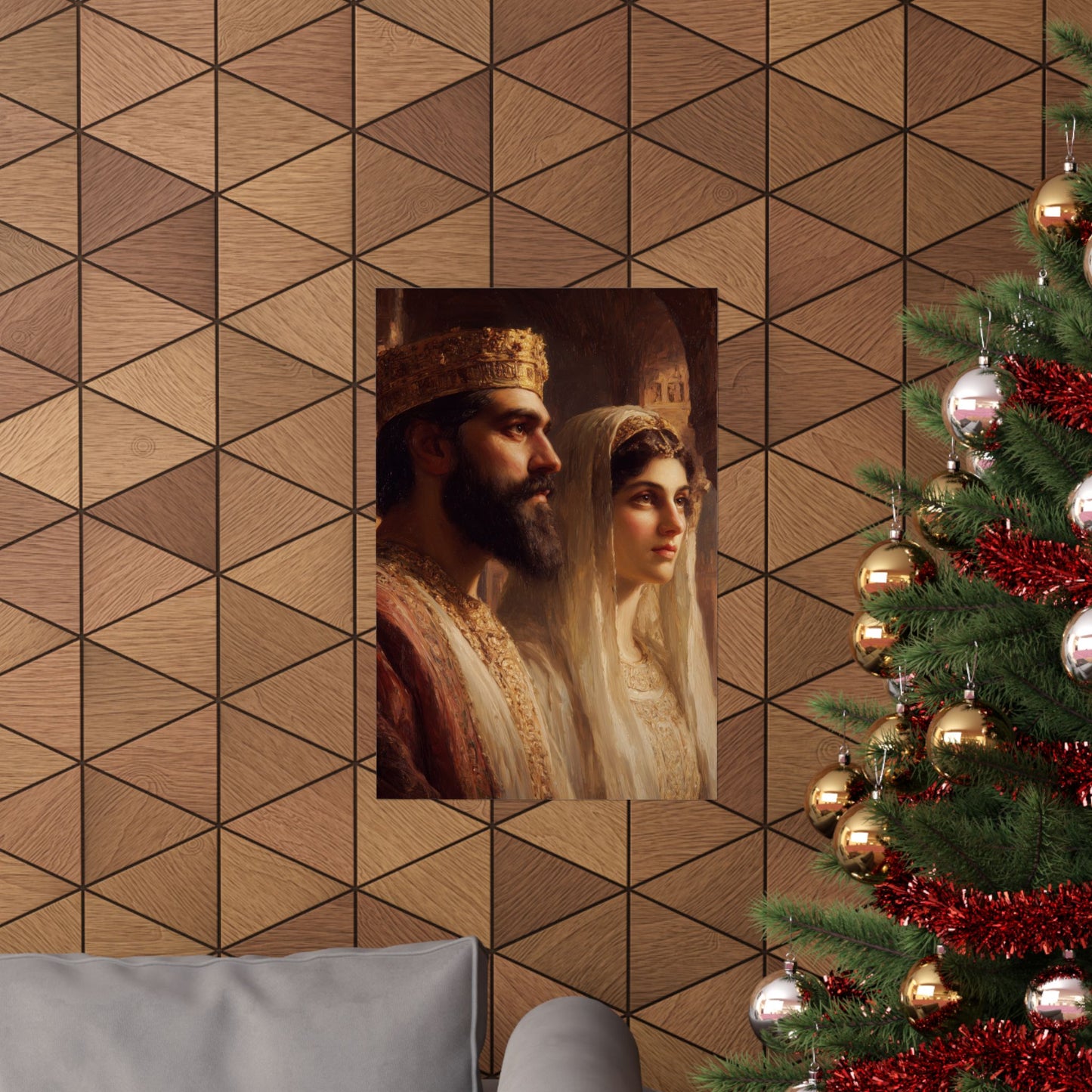 King Xerxes and Queen Esther - Sanctified Souls Print - Multiple Sizes - Premium Matte Vertical Posters