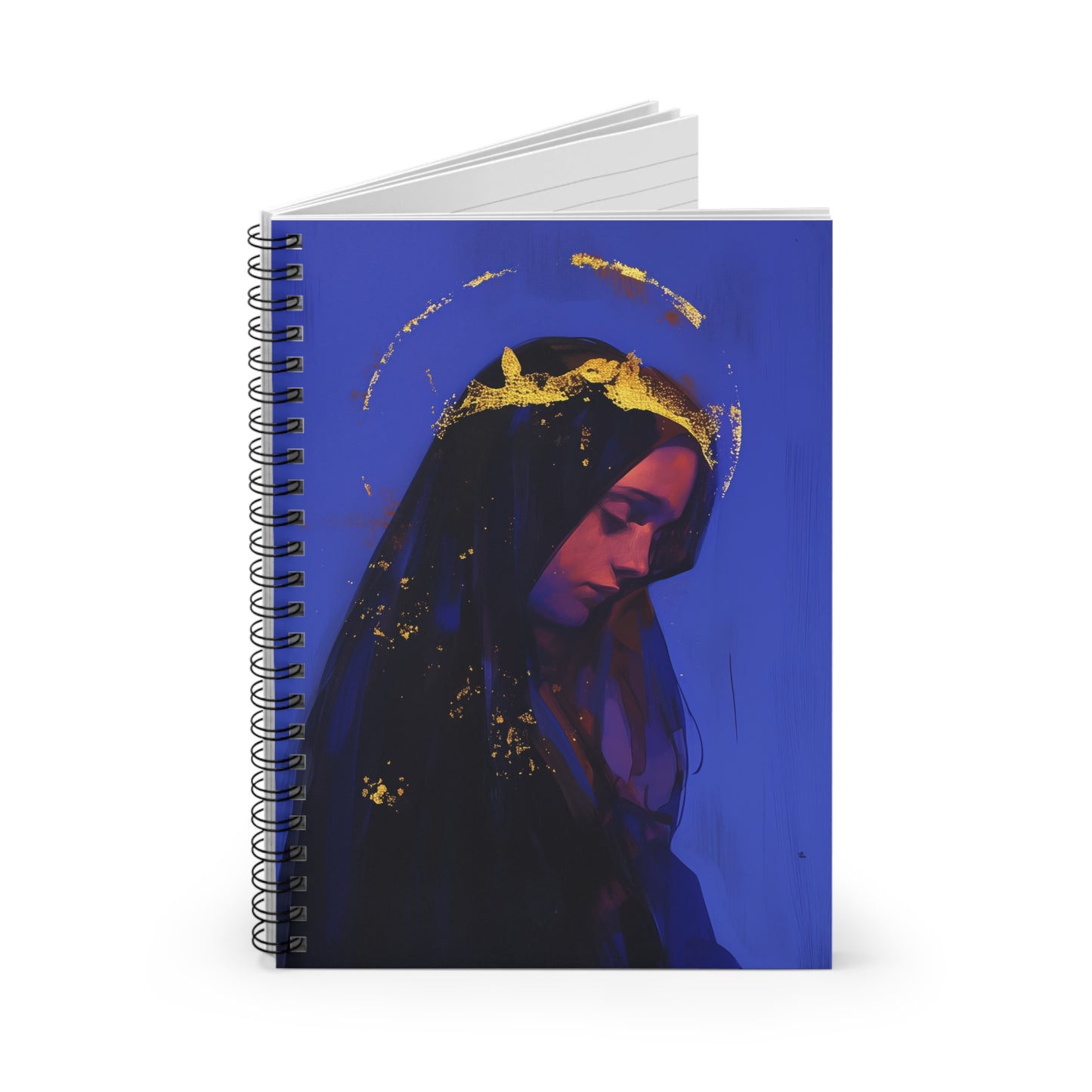 Mary, Mother of God - Queen of Heaven and Earth - Sanctified Souls Art - Religious - Spiral Notebook - Ruled Line - Catholic Religious art
