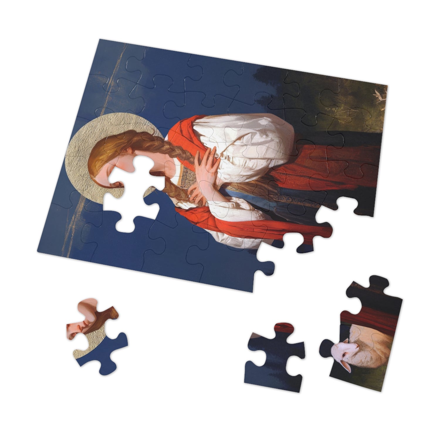 Saint Genevieve - Puzzle & Keepsake Tin - Religious Jigsaw Puzzle (30, 110, 252, 500,1000-Piece)