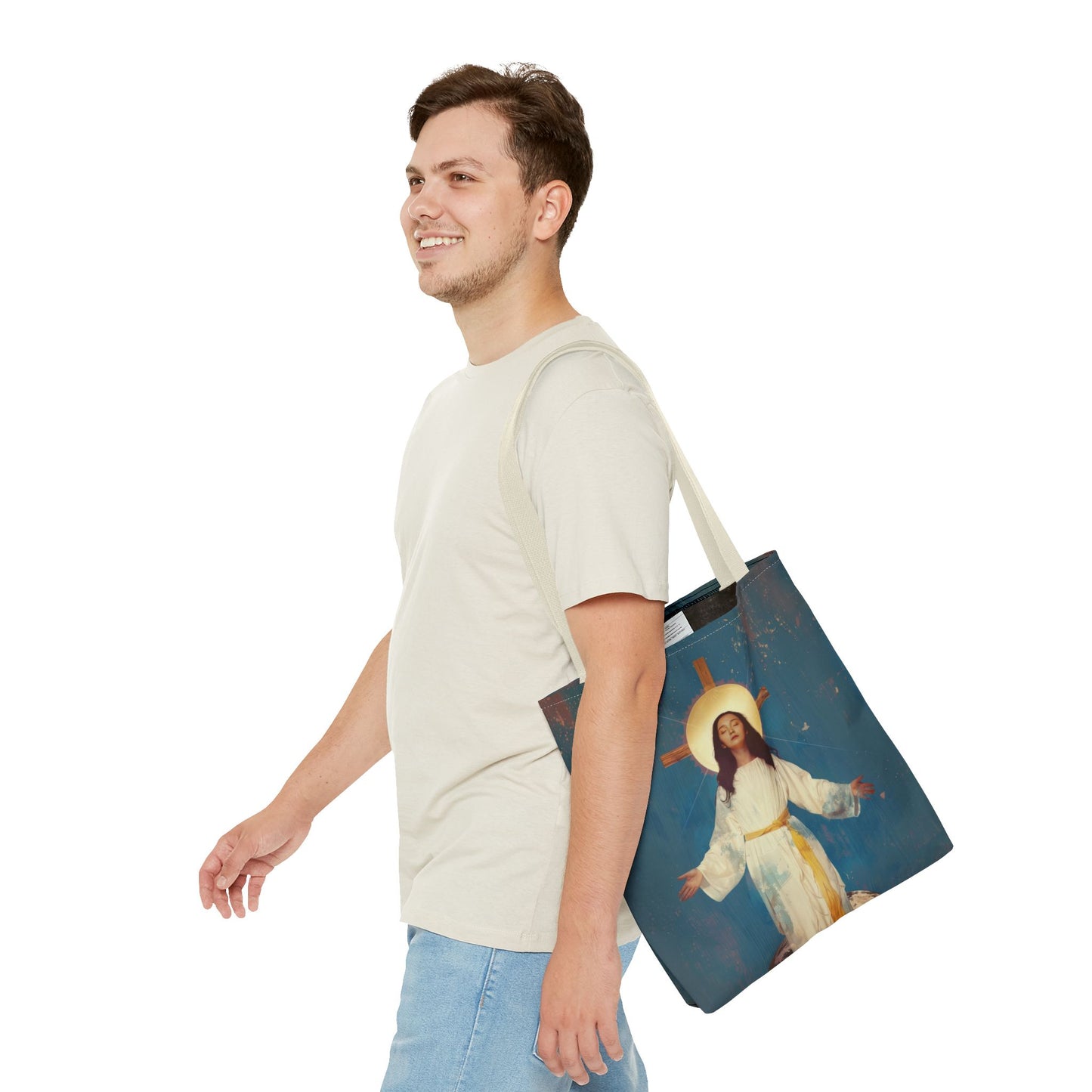 Our Lady of Akita - Mother Mary - Tote Bag - Large Medium Small Faith Art Bag - Re-usable Tote Purse - Double Sided