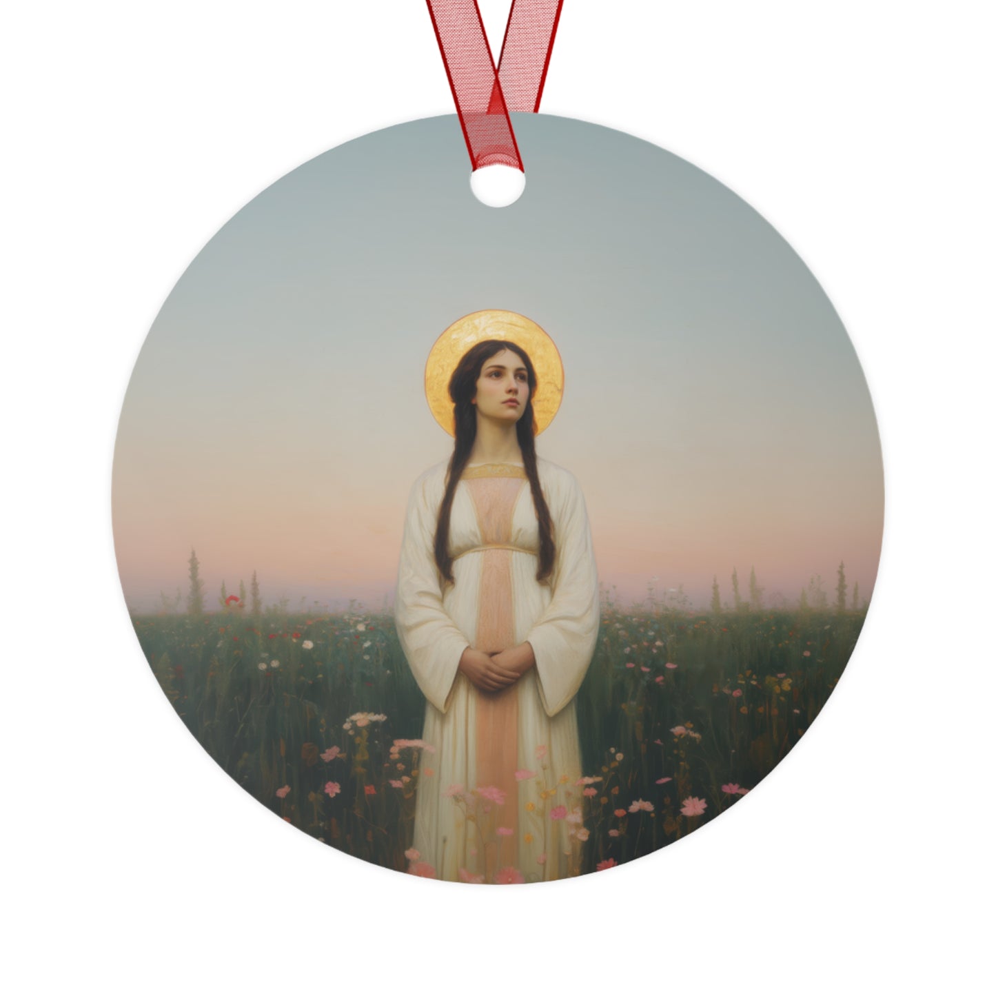 Saint Sabina Metal Ornament - Religious Holiday Christmas Ornament and Keepsake - Prayer Ornament