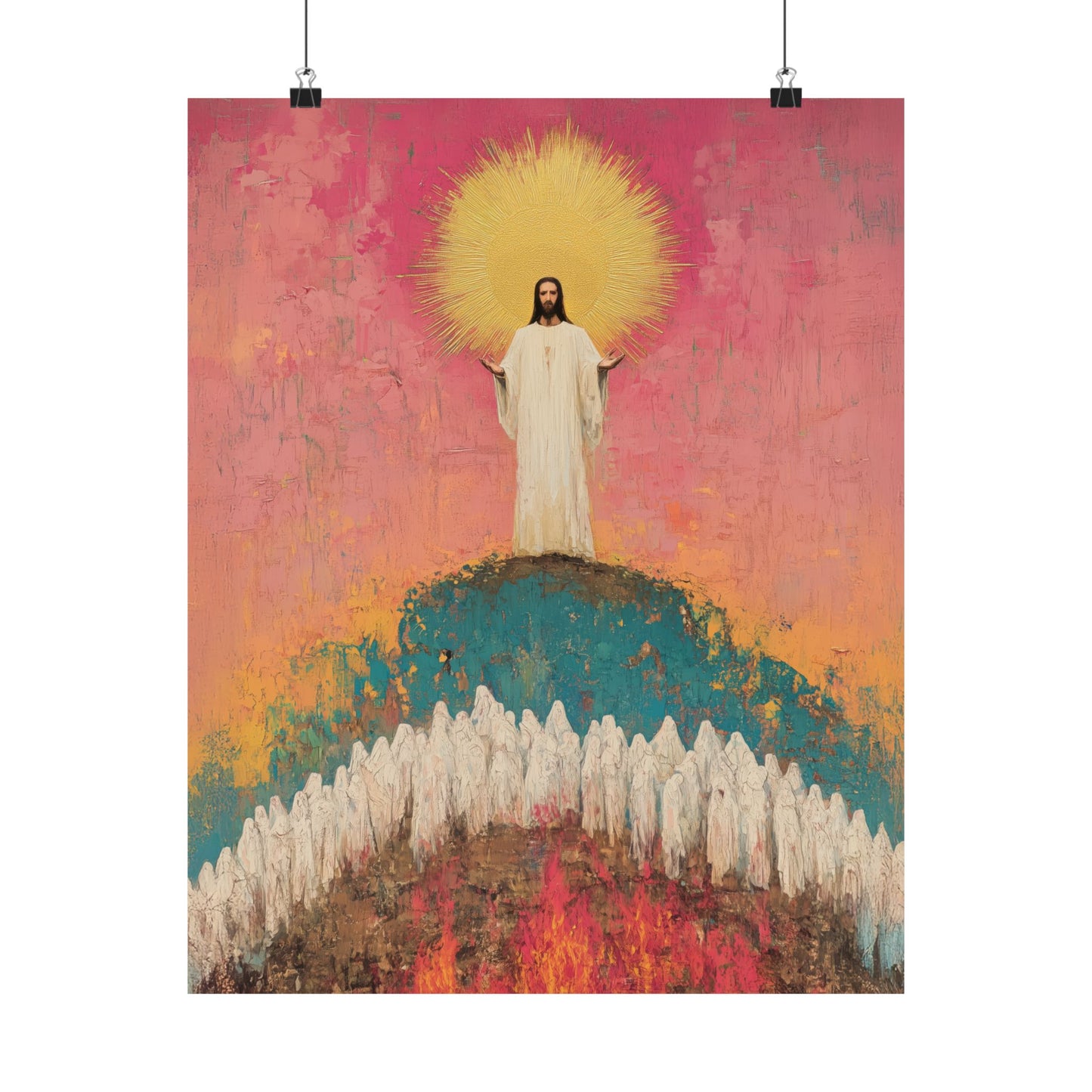 Light Pierced the Abyss - Sanctified Souls Print - Multiple Sizes - Premium Matte Vertical Posters - Catholic