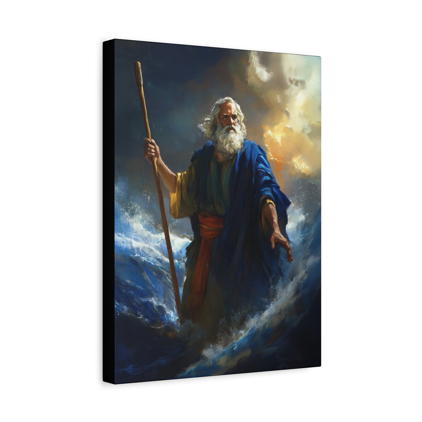 Moses Before the Trembling Sea - Gallery Wrapped Canvas - Print - Religious Art for your Home - Catholic Art