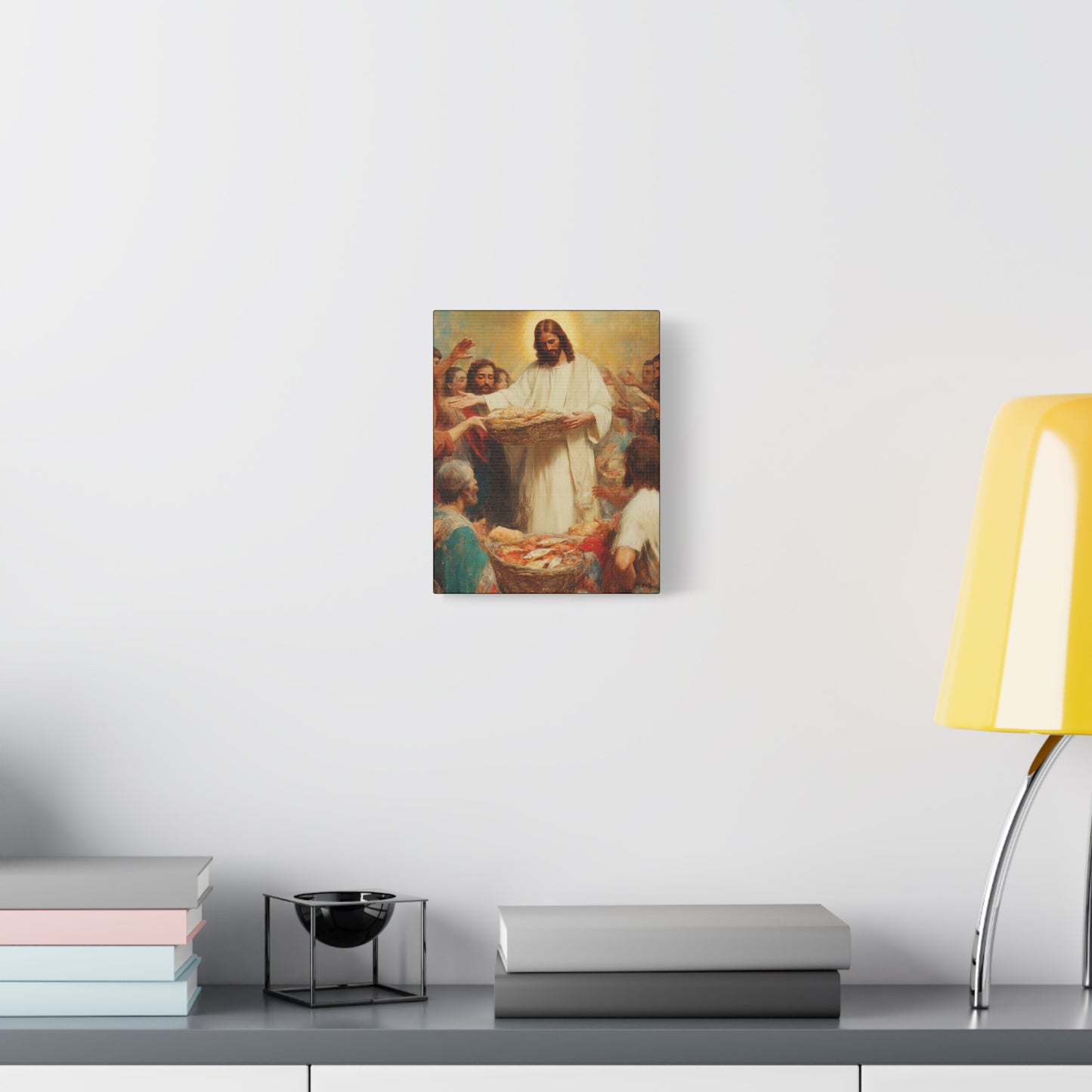 The Quiet Multiplication of Love : Loaves and Fishes - Gallery Wrapped Canvas - Print - Religious Art for your Home - Catholic Art