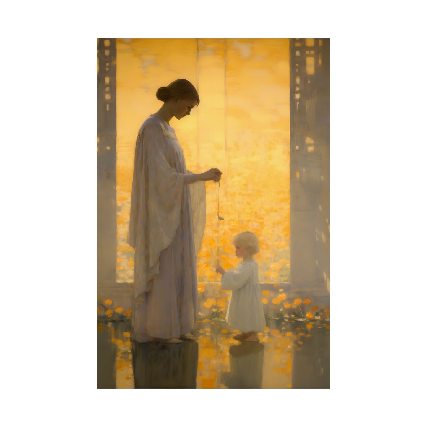 Mother of Serenity Print - Sanctified Souls Print - Multiple Sizes - Premium Matte Poster - Mother's Print - Nursery Art - Mother and Child
