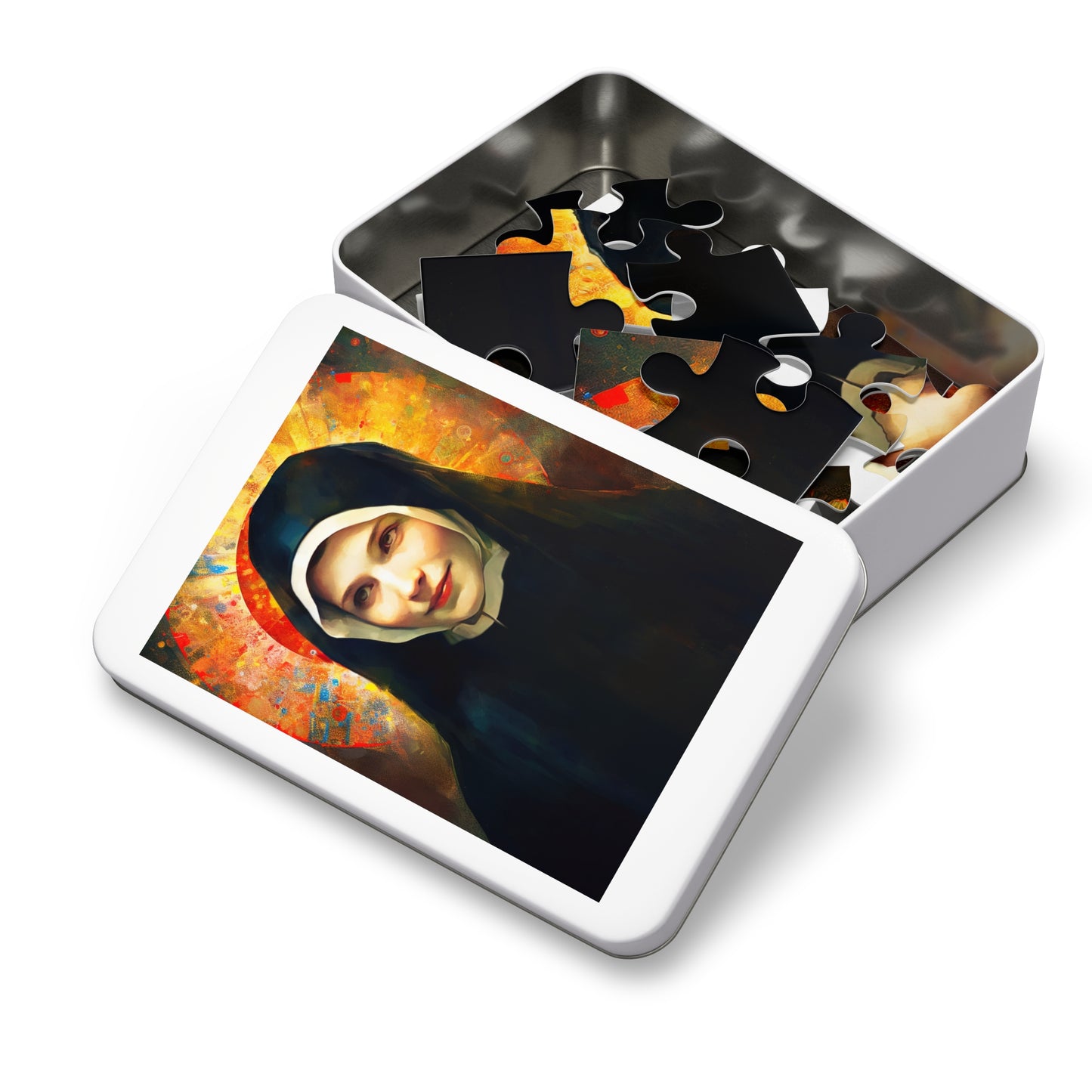 Saint Maria Faustina Kowalska - Puzzle and Keepsake Tin - Religious Jigsaw Puzzle (30, 110, 252, 500,1000-Piece) - Religious Puzzle