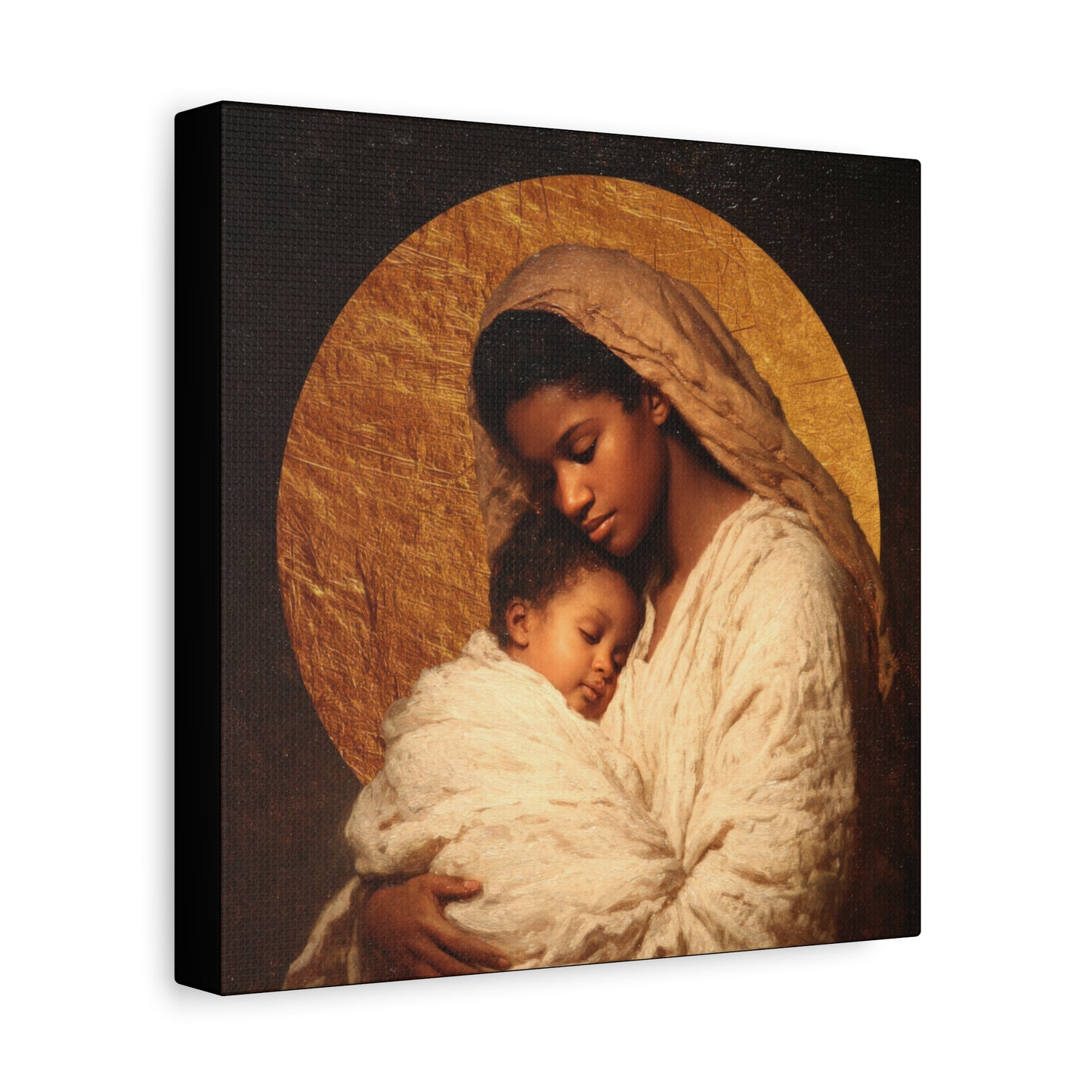 Our Lady of the Manger - Mother Mary and the Christ Child - Gallery Wrapped Canvas - Print - Religious Art for your Home - Catholic