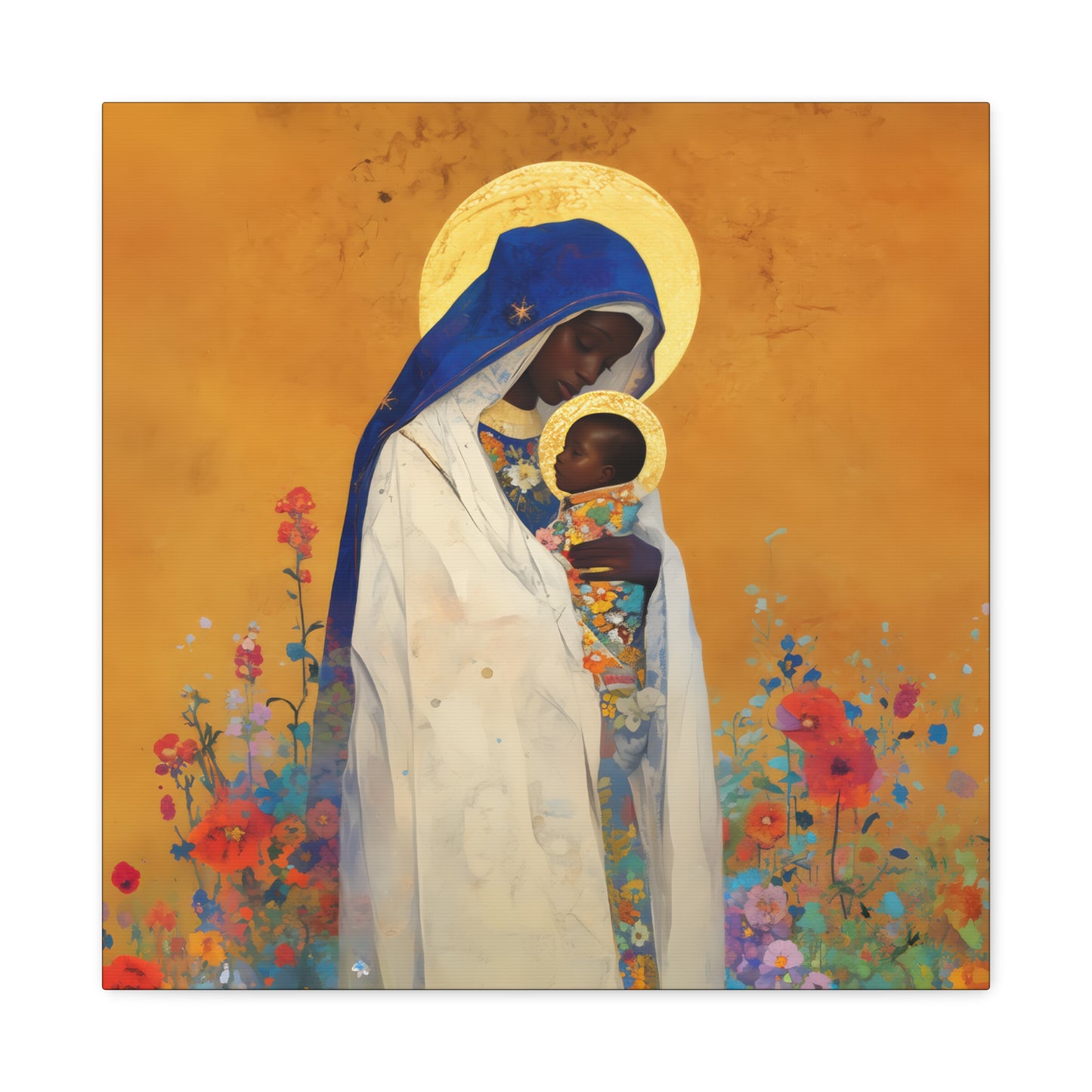 The Divine Embrace- Our Lady of Kibeho's Love - Museum Wrapped Canvas - Print - Religious Art for your Home - Christian print - Religious