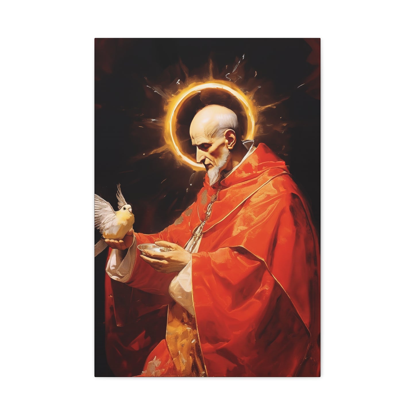 Pope Saint Gregory the Great  - Museum Wrapped Canvas - Sanctified Souls Print - Religious Art for your Home