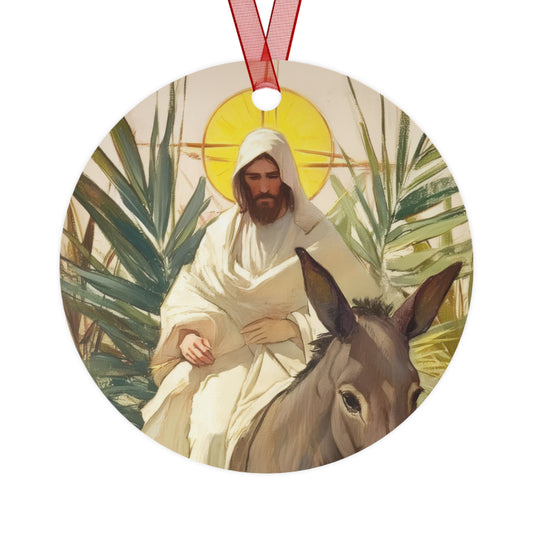 Benedictus Qui Venit (Blessed is He who comes) Ornament - Religious Holiday Christmas Ornament and Keepsake - Double sided Keepsake