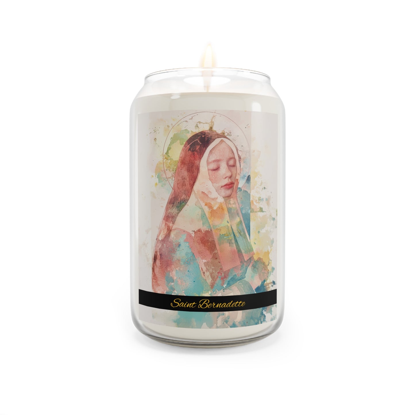 Saint Bernadette - Scented Prayer Candle, 13.75oz - Tall Size - Religious Prayer Candle - Catholic Art