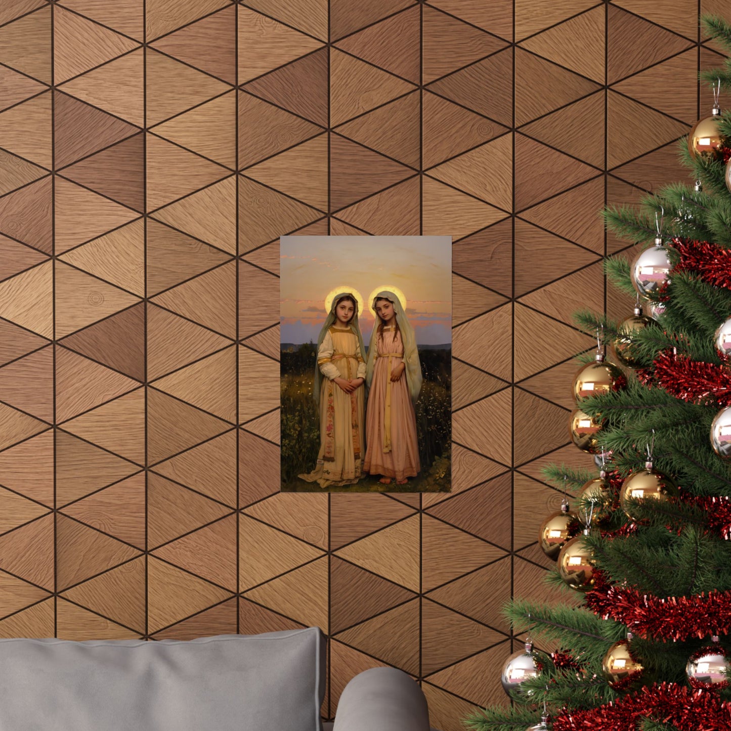 Saints Nunilo and Alodia - Sanctified Souls Print - Multiple Sizes - Premium Posters - Catholic Art - Christian - Gifts for Catholics