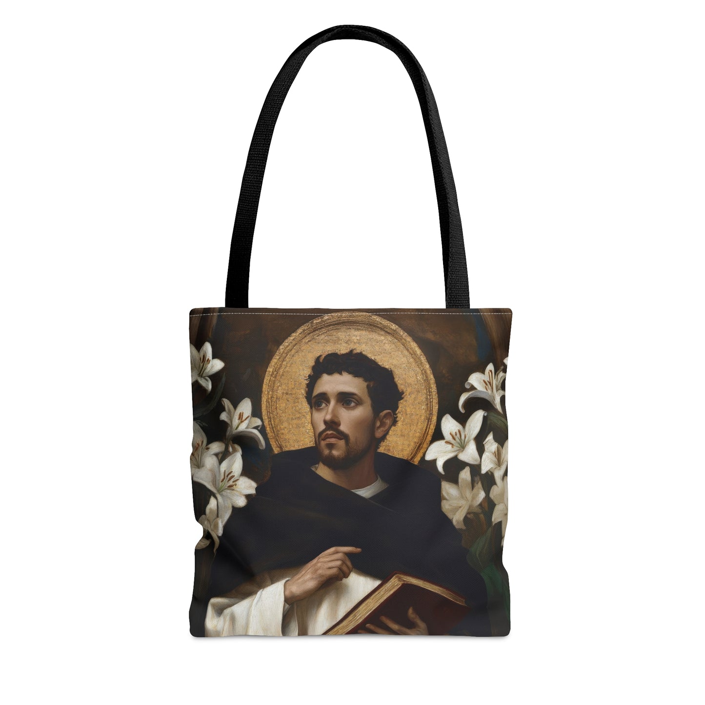 Saint Dominic - Tote Bag - Large Medium Small Faith Art Bag - Bible Study Faith Purse - Double Sided