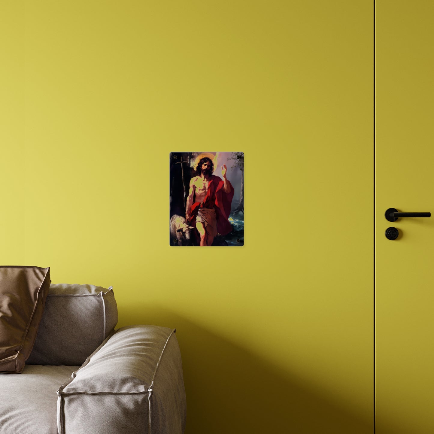 Saint John the Baptist  Wall Art Panel - Ready to Hang Acrylic Print - Catholic Saint Art - Patron Saint Print - No Frame needed