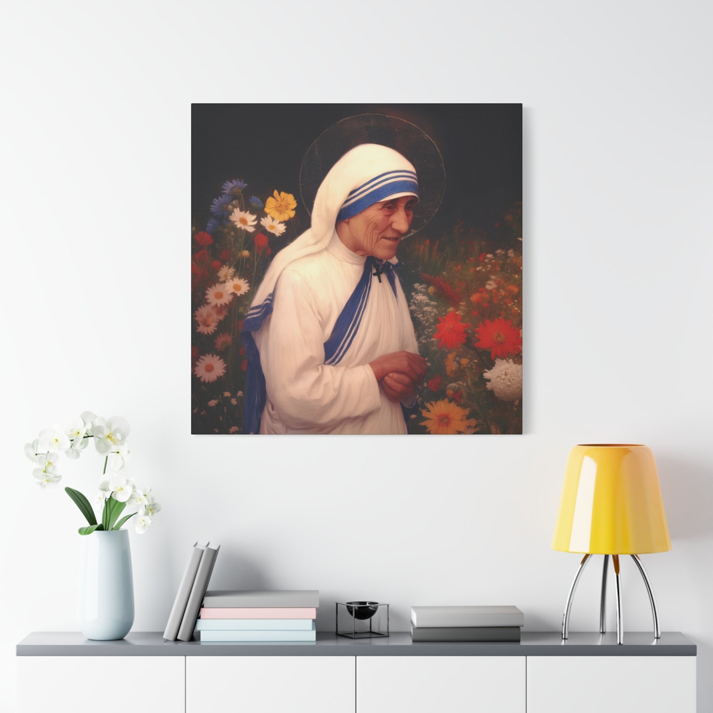 Copy of Saint Teresa of Calcutta -  Museum Wrapped Canvas - Sanctified Souls Print - Religious Art for your Home - Catholic Patron Saint Art