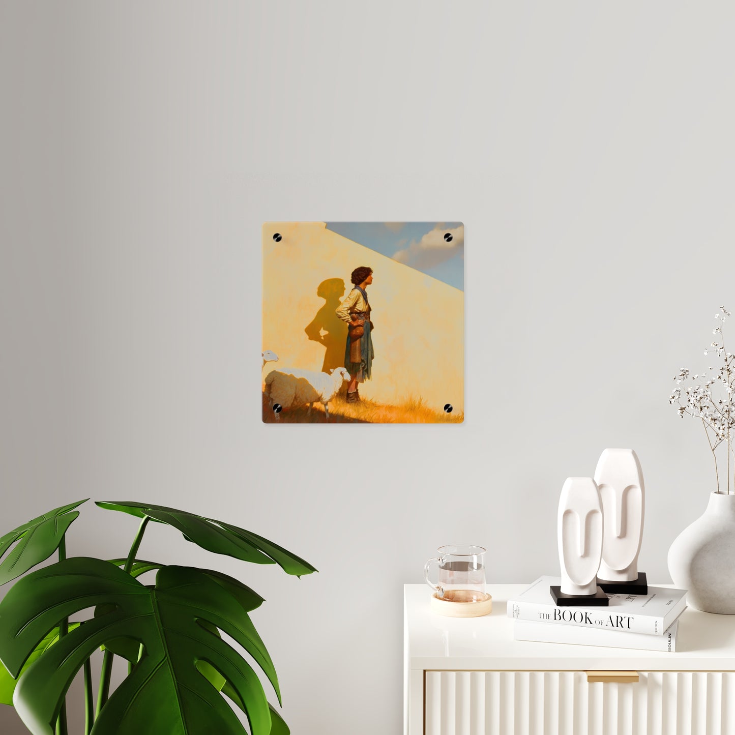 David son of Jesse Acrylic Wall Art Panel - Ready to Hang Acrylic Print - David and Goliath - Bible Story Wall Art