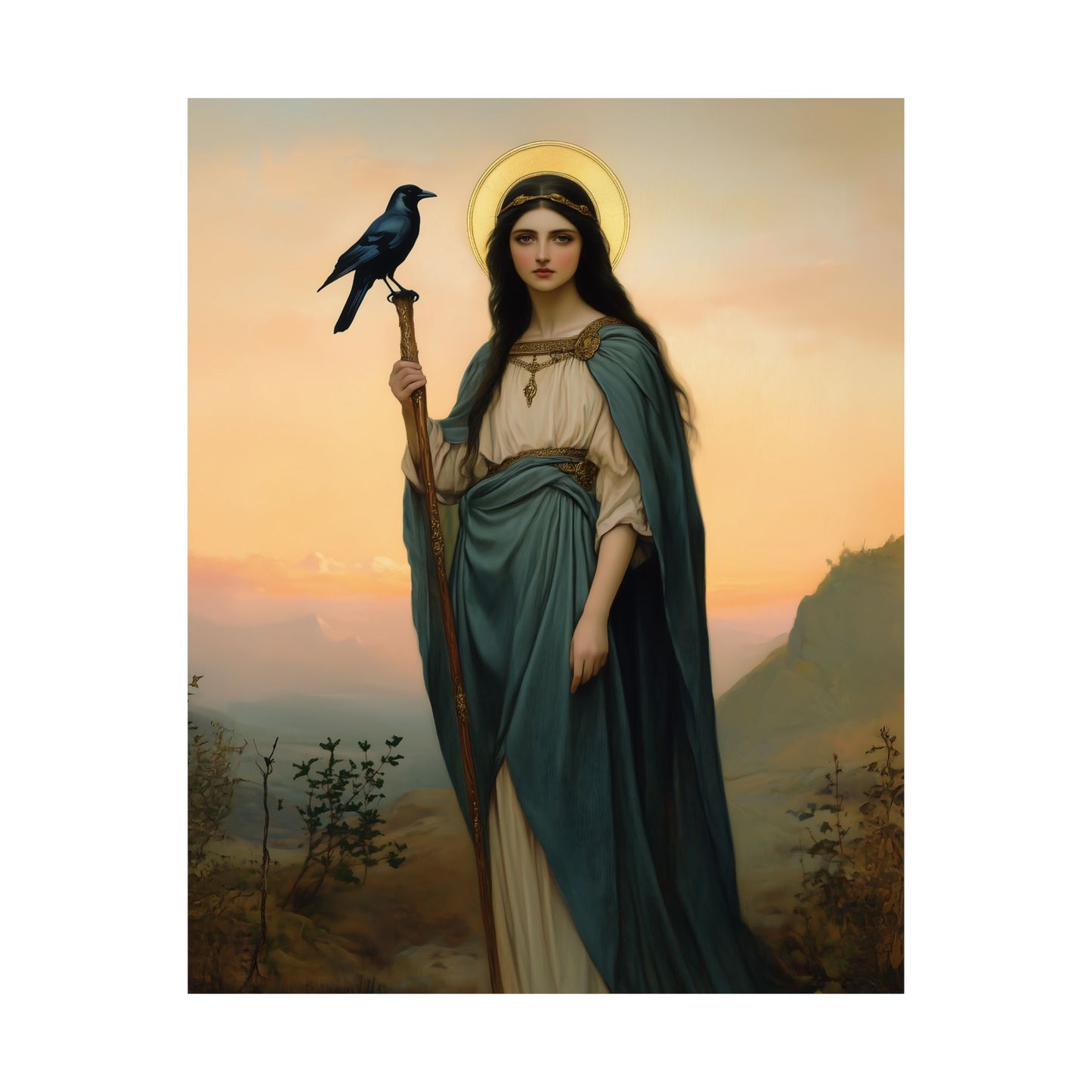Saint Oda - Sanctified Souls Print - Multiple Sizes - Premium Posters - Catholic Art - Christian Home Decor Artwork