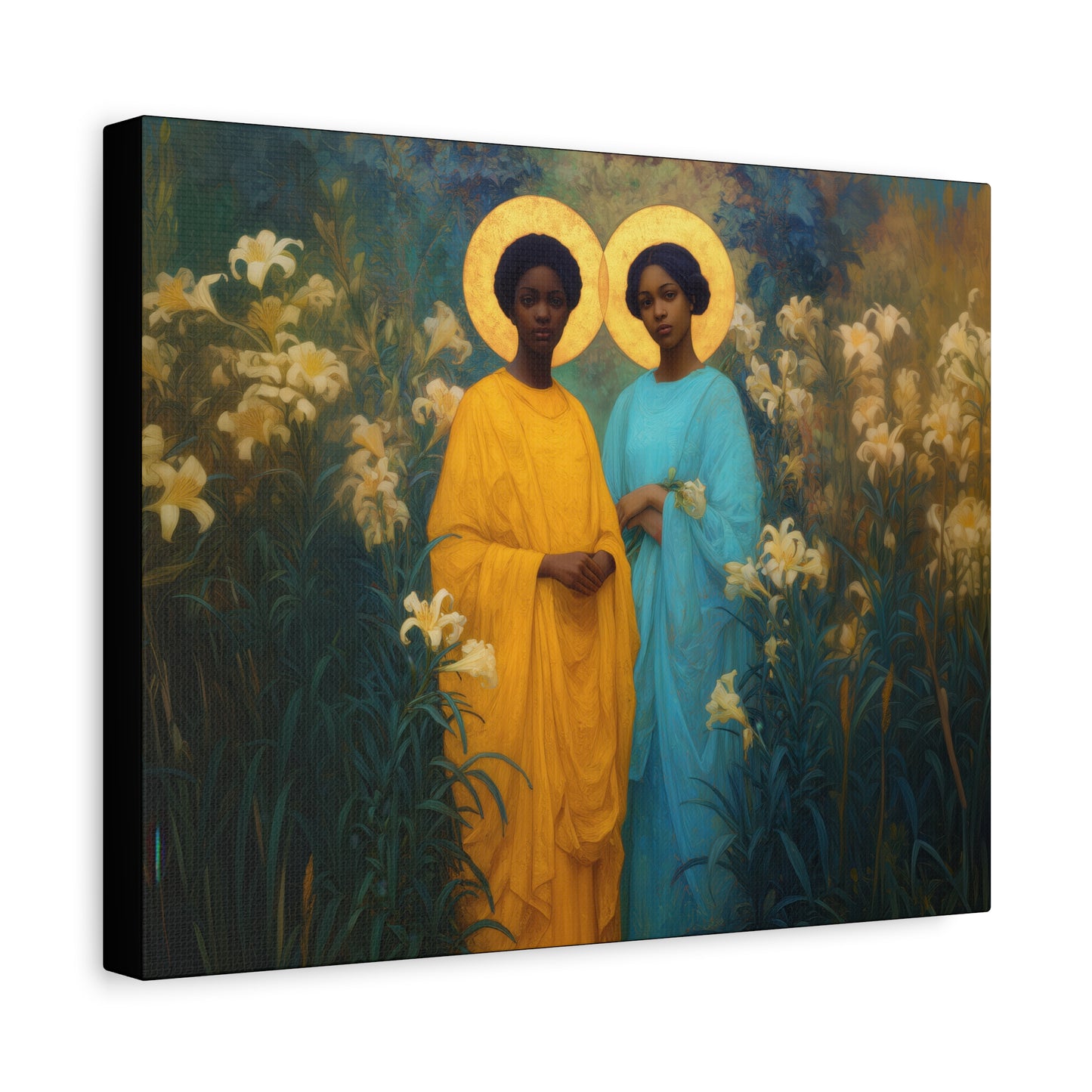 Saint Perpetua and Saint Felicity -  Museum Wrapped Canvas - Sanctified Souls Print - Religious Art for your Home - Catholic Saint Art