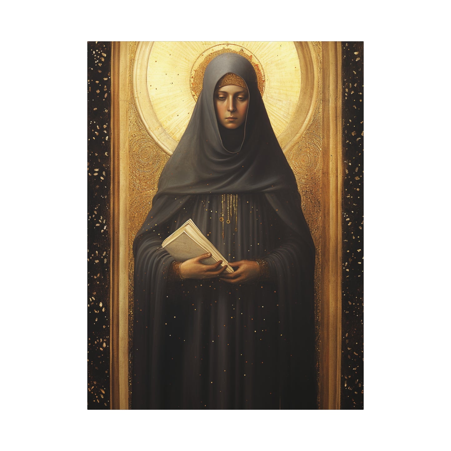 Saint Monica of Hippo - Museum Wrapped Canvas - Sanctified Souls Print - Religious Art for your Home