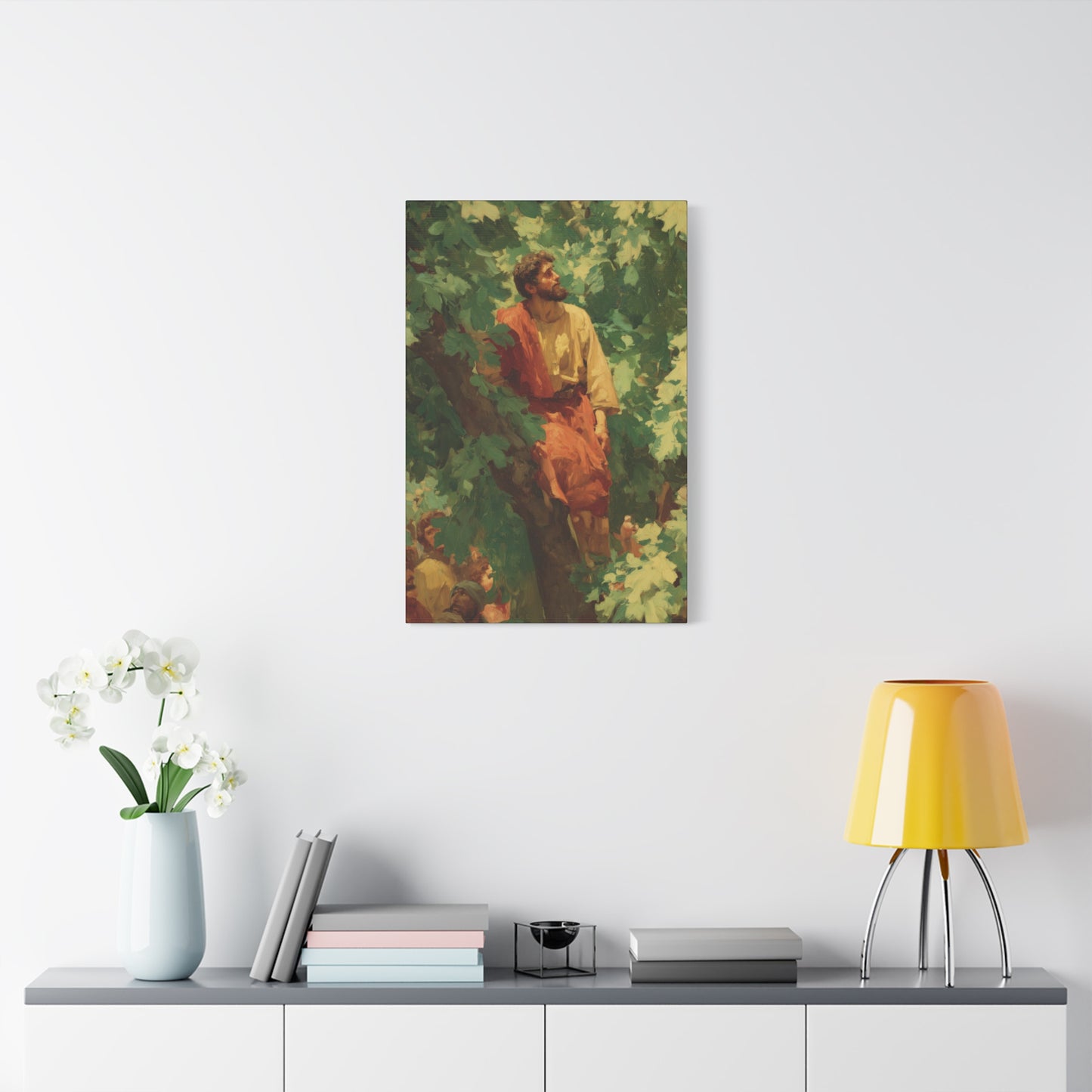Zacchaeus - Gallery Wrapped Canvas - Print - Religious Art for your Home - Catholic Art Print