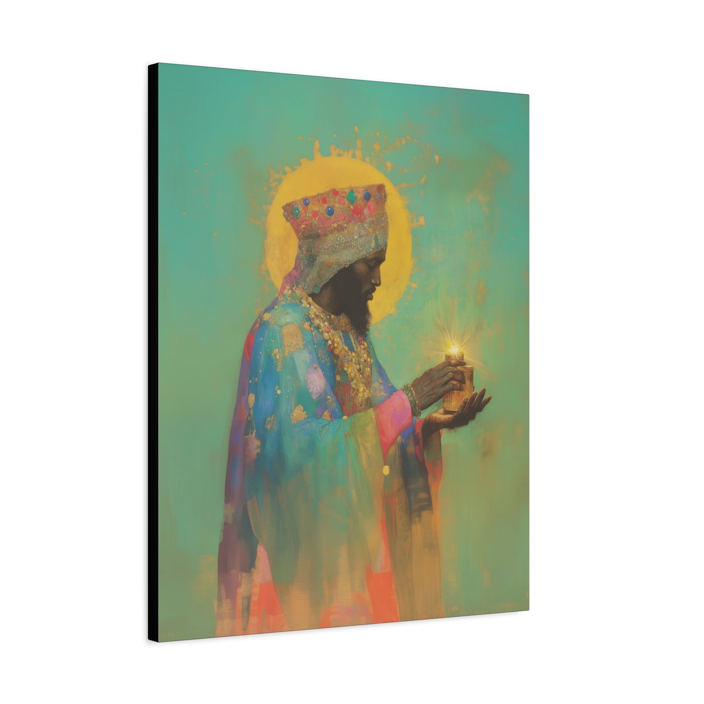 Balthazar and the Gift of Foretold Sorrow - 3 Wise Men - Gallery Wrapped Canvas - Print - Religious Art for your Home - Catholic