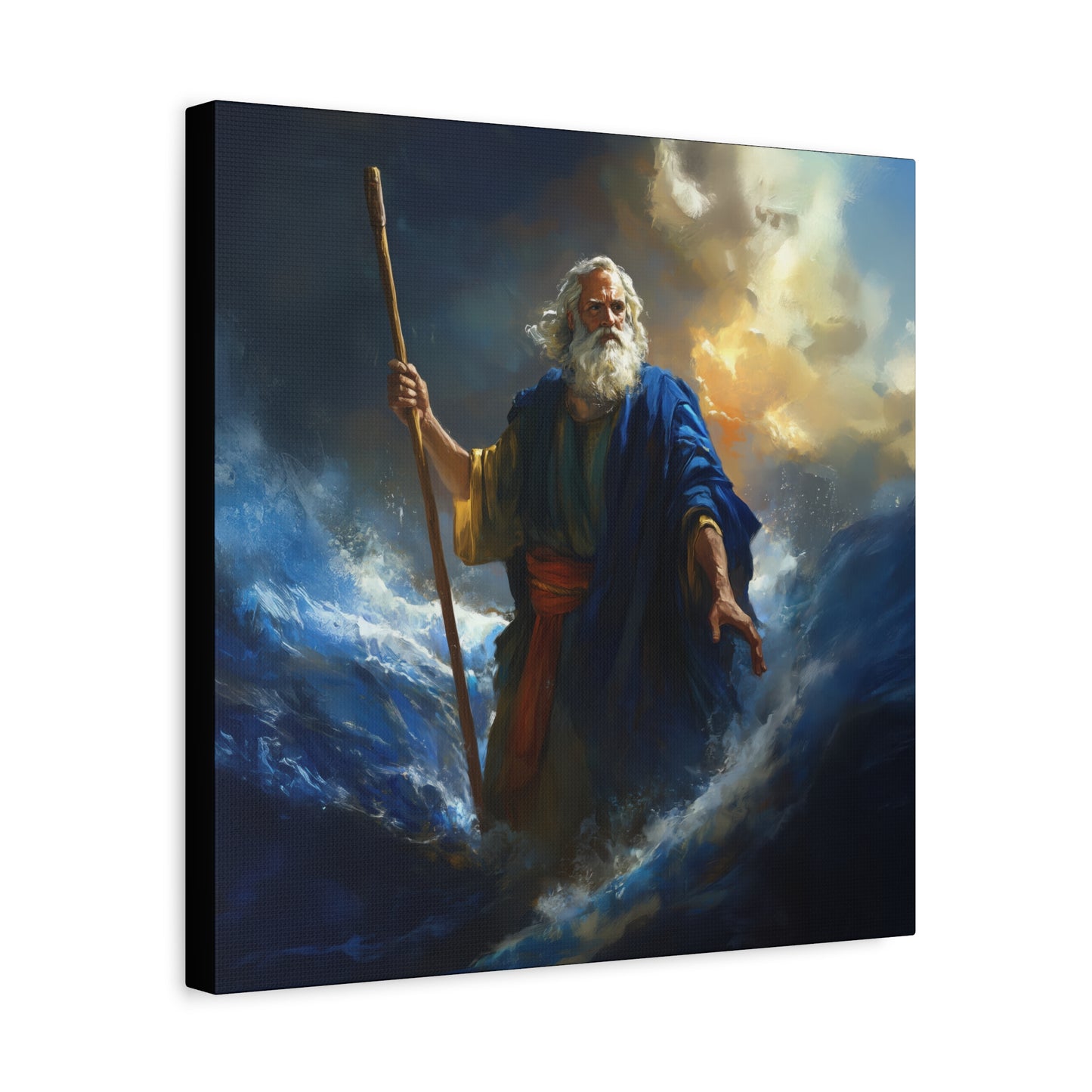 Moses Before the Trembling Sea - Gallery Wrapped Canvas - Print - Religious Art for your Home - Catholic Art
