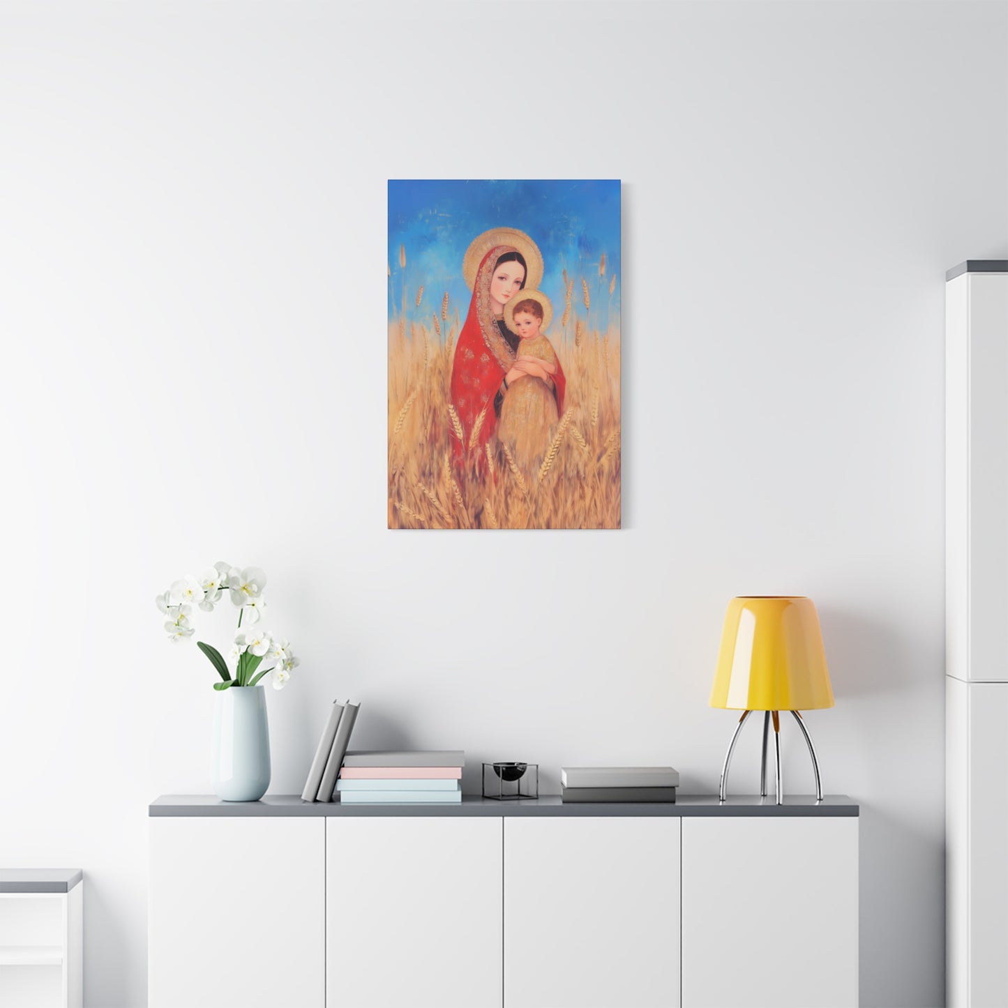 Our Lady of the Harvest  - Multiple Sizes - Catholic Home art - Museum Wrapped Canvas - Sanctified Souls Print