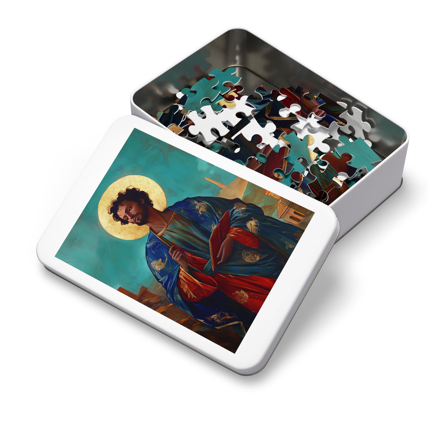 Saint Addal - Puzzle and Keepsake Tin - Religious (30, 110, 252, 500,1000) - Religious Puzzle - Gifts for Catholic Families