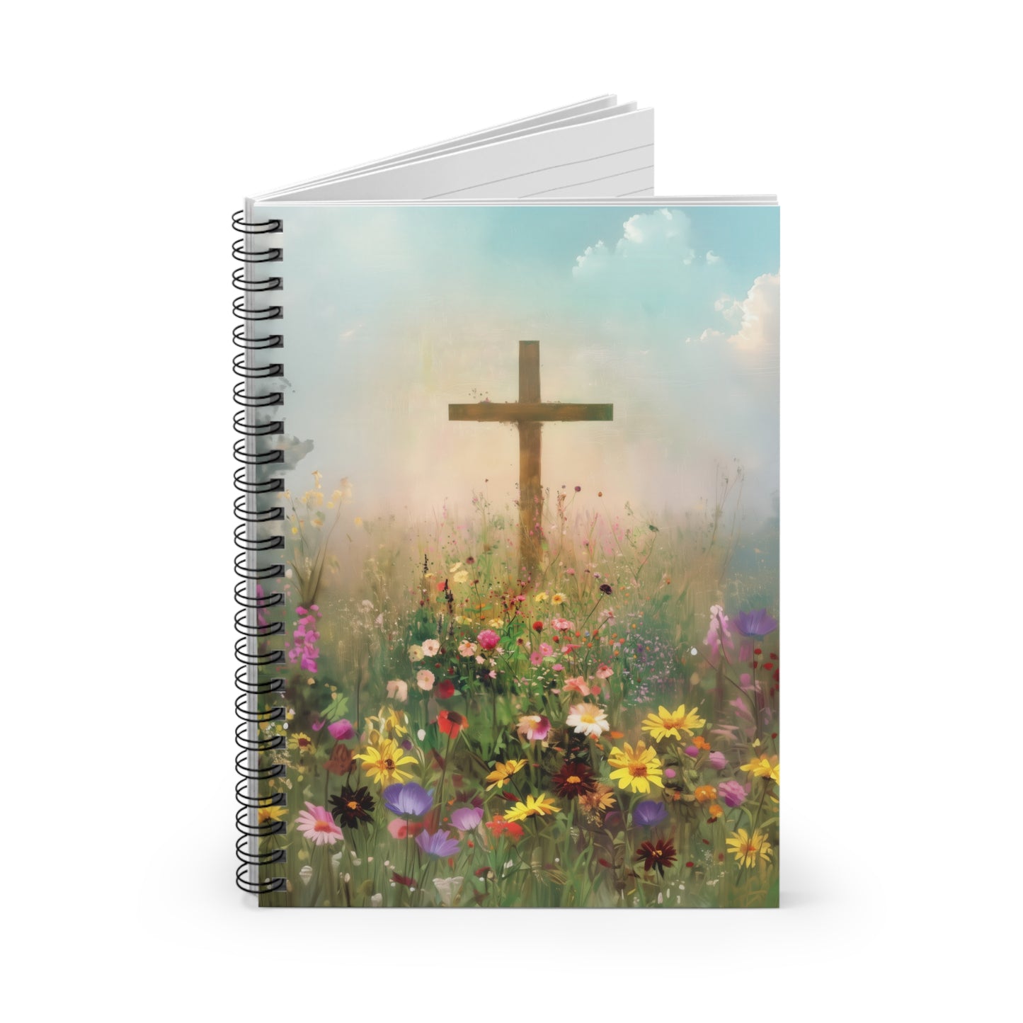 The Cross That Called the Earth to Life - Sanctified Souls Art - Religious Based Notebook - Spiral Notebook - Ruled Line - Prayer