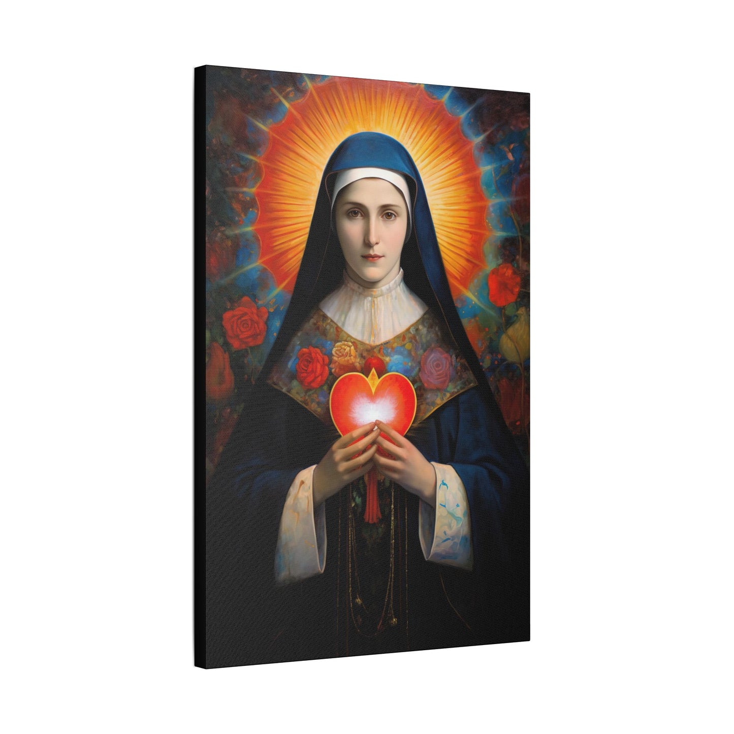 Saint Jane Frances de Chantal Canvas Print - Multiple Sizes - Catholic Home art - Museum Wrapped Canvas - Sanctified Souls Print