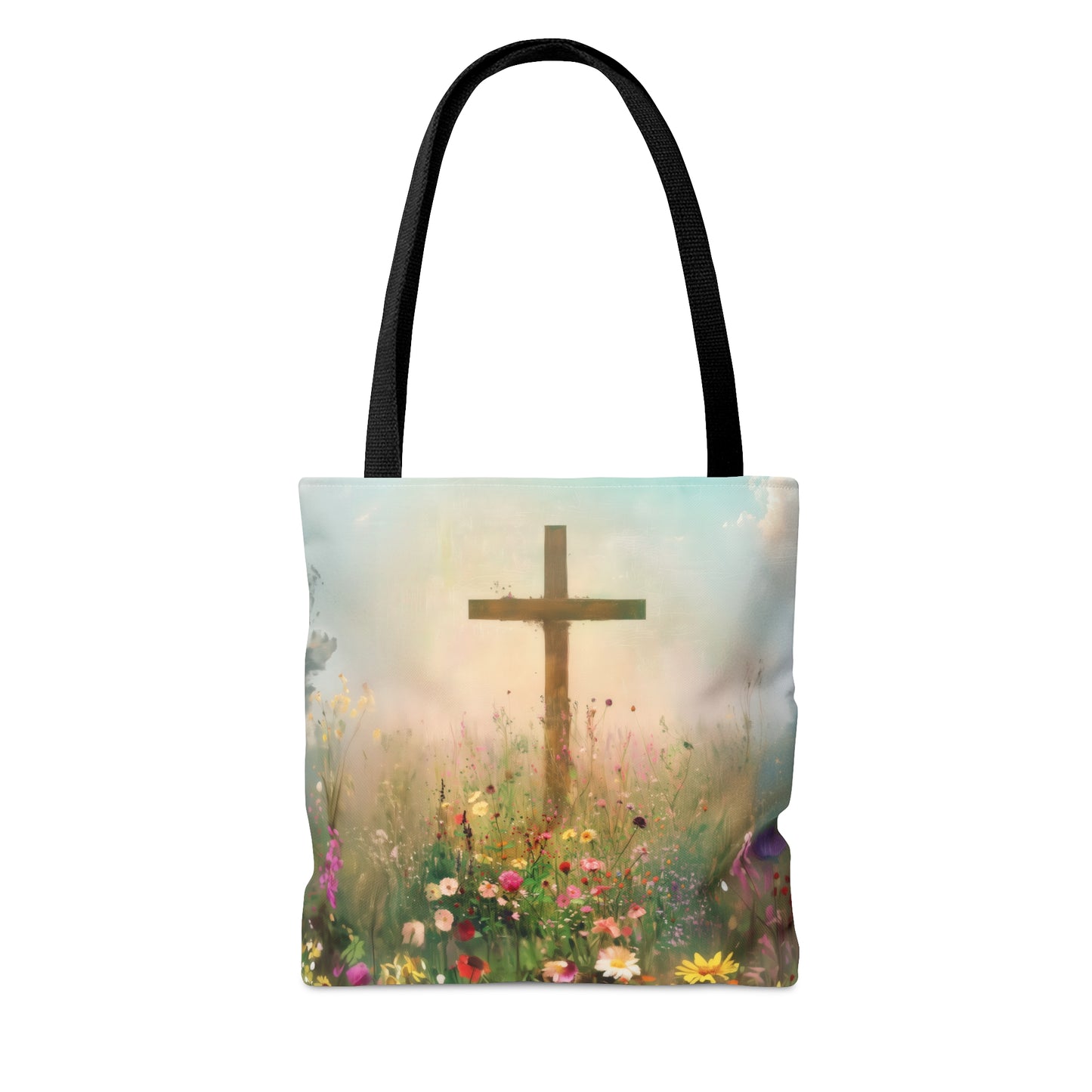 The Cross That Called the Earth to Life Tote Bag - Large Medium Small Faith Art Bag - Catholic Faith Purse - Double Sided