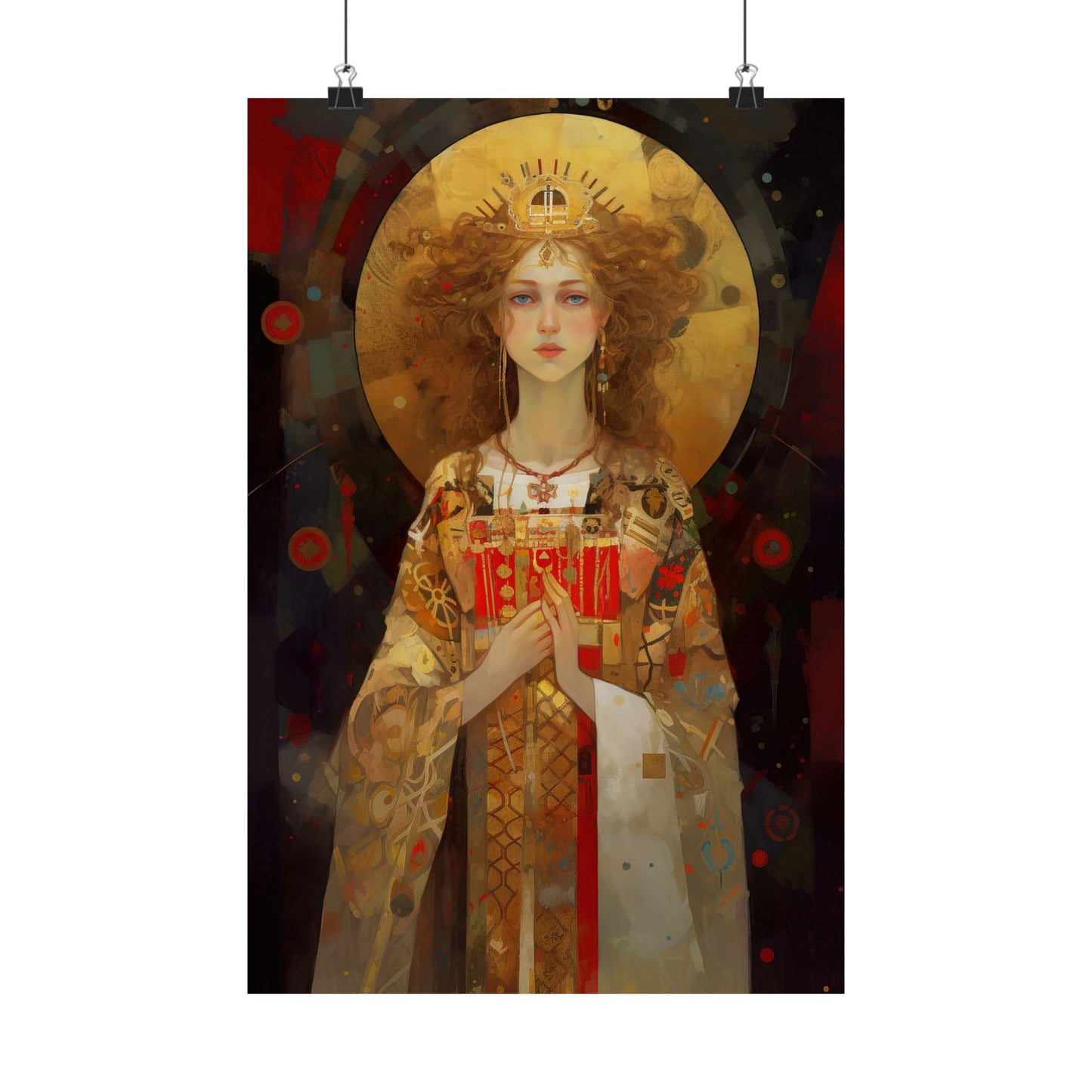 Saint Ursula Print - Sanctified Souls Print - Multiple Sizes - Premium Matte Vertical Posters