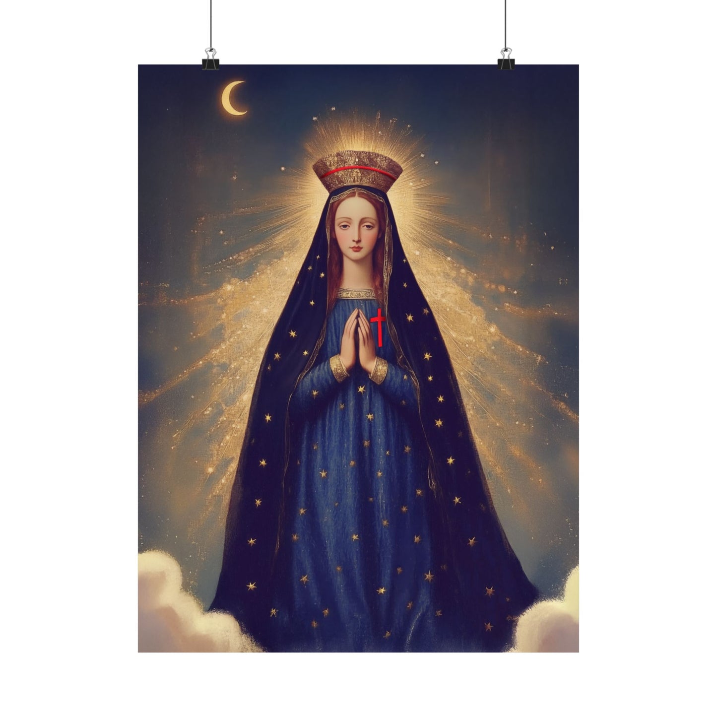 Our Lady of Pontmain -  Sanctified Souls Print - Multiple Sizes - Premium Posters - Catholic Art - Christian Home - Mother Mary Art