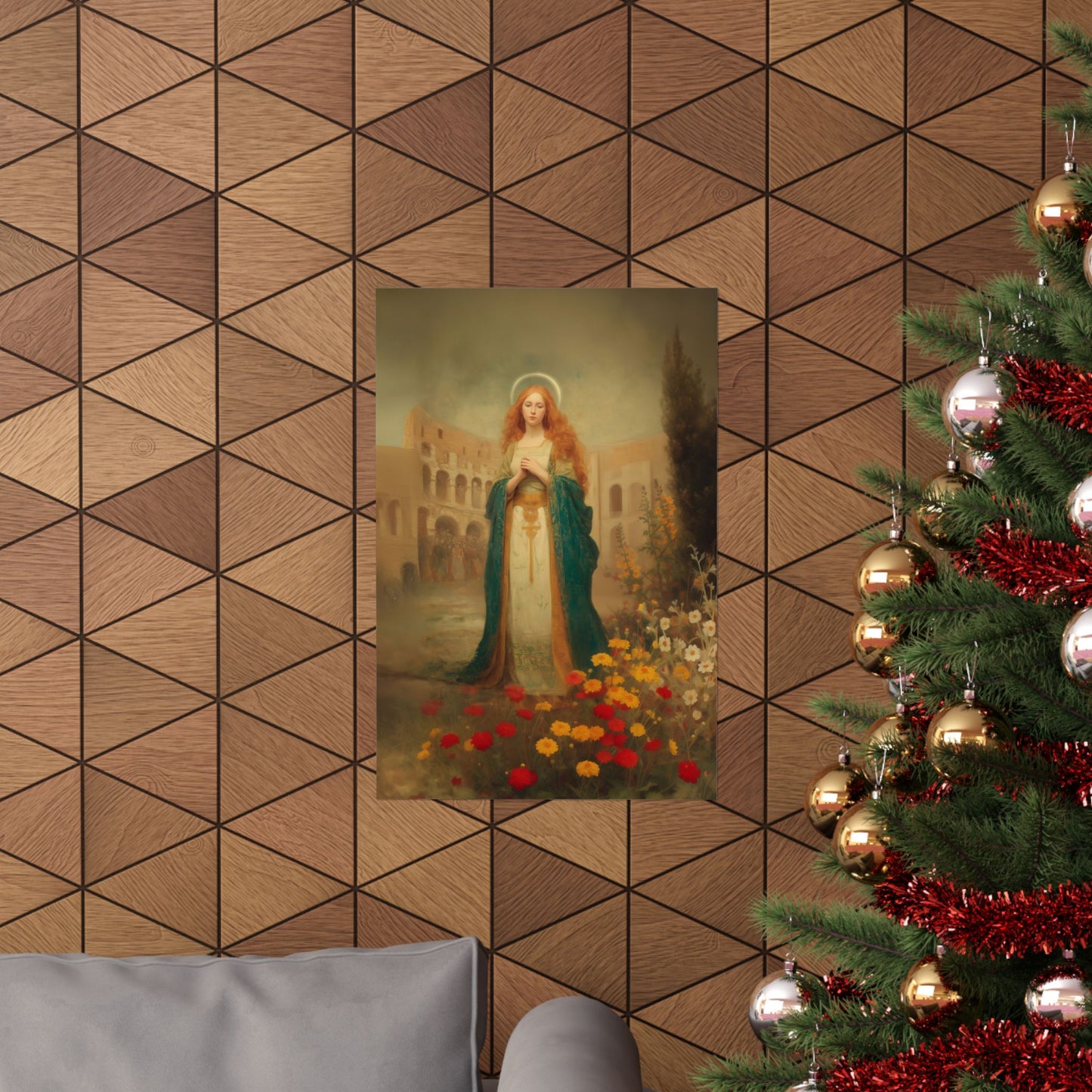Saint Justina -  Catholic Art - Multiple Sizes - Premium Posters - Catholic Art - Christian Home - Catholic Saint Art