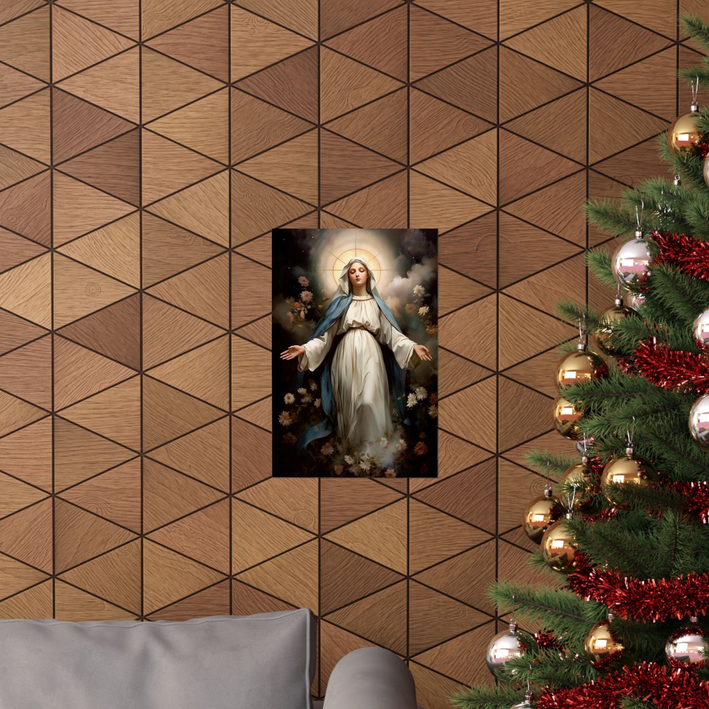 Ethereal Beauty - The Immaculate Mother - Sanctified Souls Print - Multiple Sizes - Premium Matte Vertical Posters - Immaculate Mary